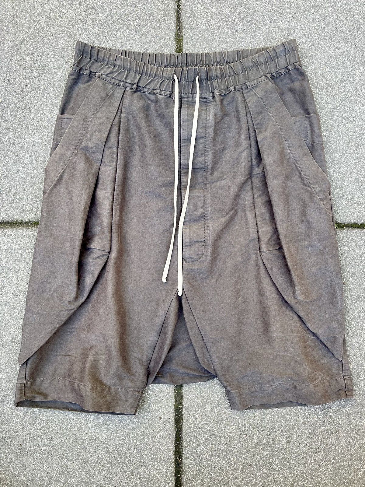 Rick Owens silk blend Lung pod shorts anthem ss11