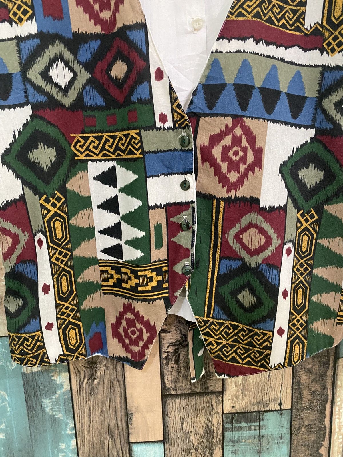 Vintage 80s Vintage Tapestry Western Design Vest Shirt Size M / US 6-8 / IT 42-44 - 6 Thumbnail