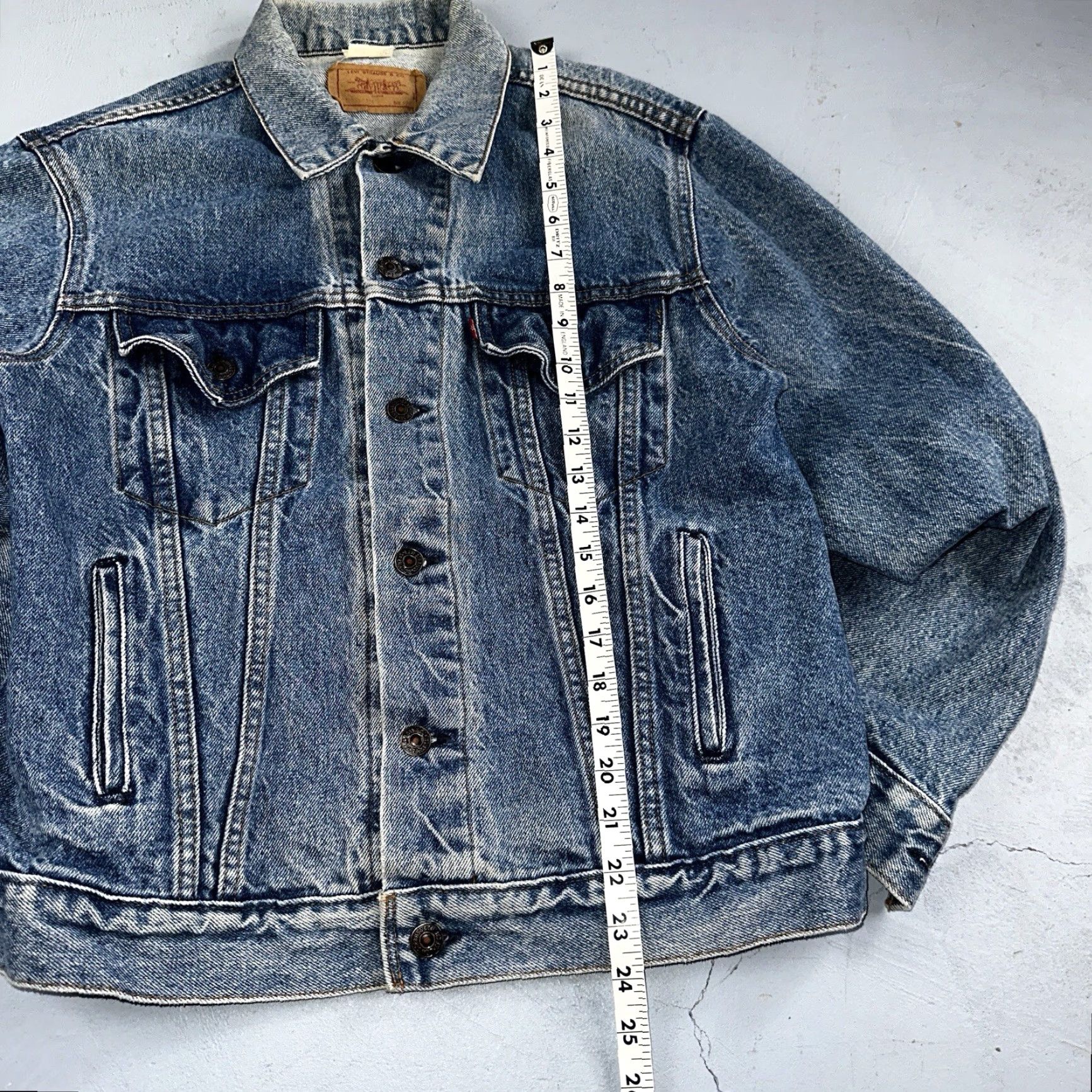 Levi's Levis VTG Denim Trucker Jean Jacket Medium Blue Wash 1980s 80s Size 42 Mens Jacket Size US 42 / EU 58 - 6 Thumbnail