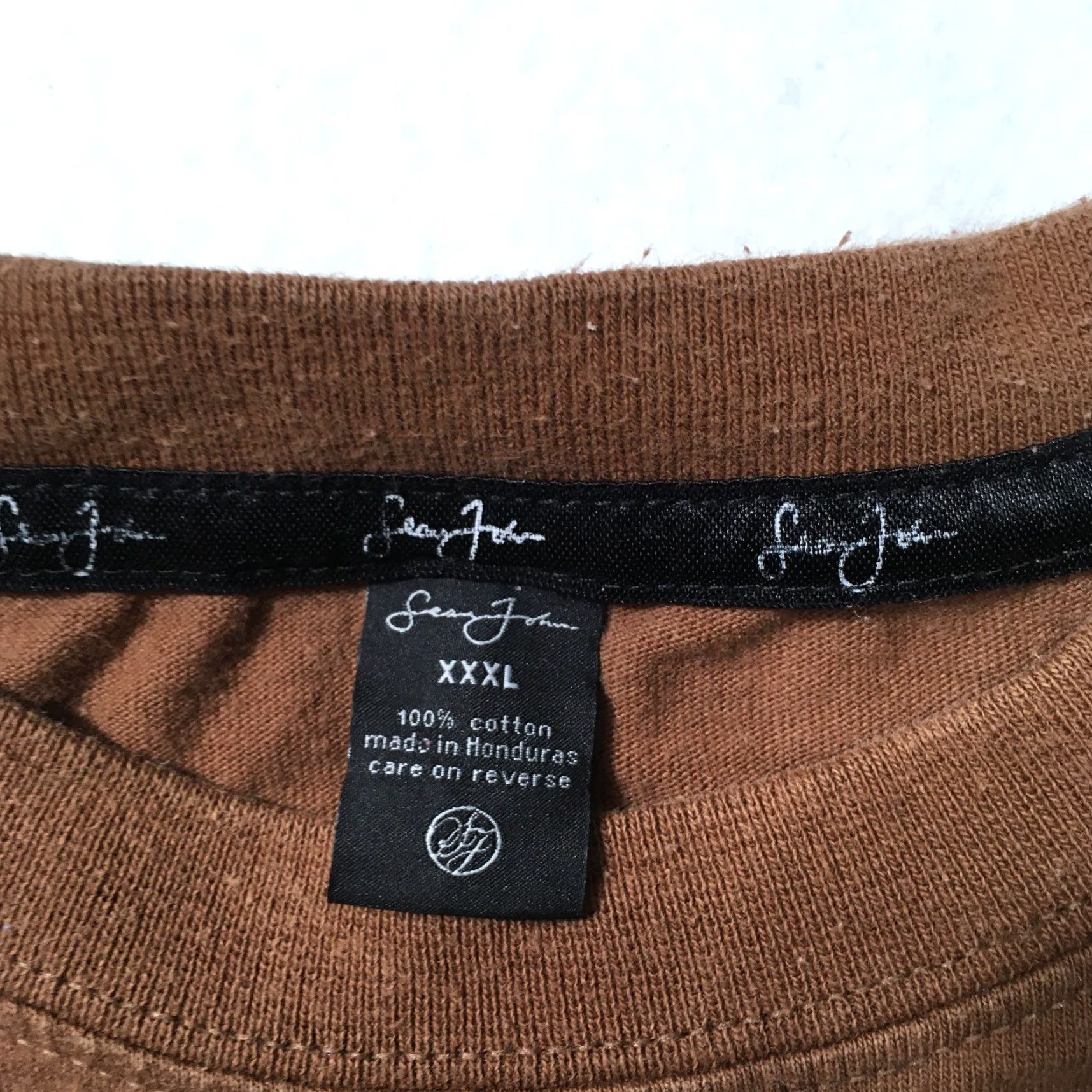 Sean John Sean John T Shirt Mens 3XL Brown Logo Graphic Short Sleeve Vintage / Modern Tee Mens Size US XXL / EU 58 / 5 - 3 Thumbnail