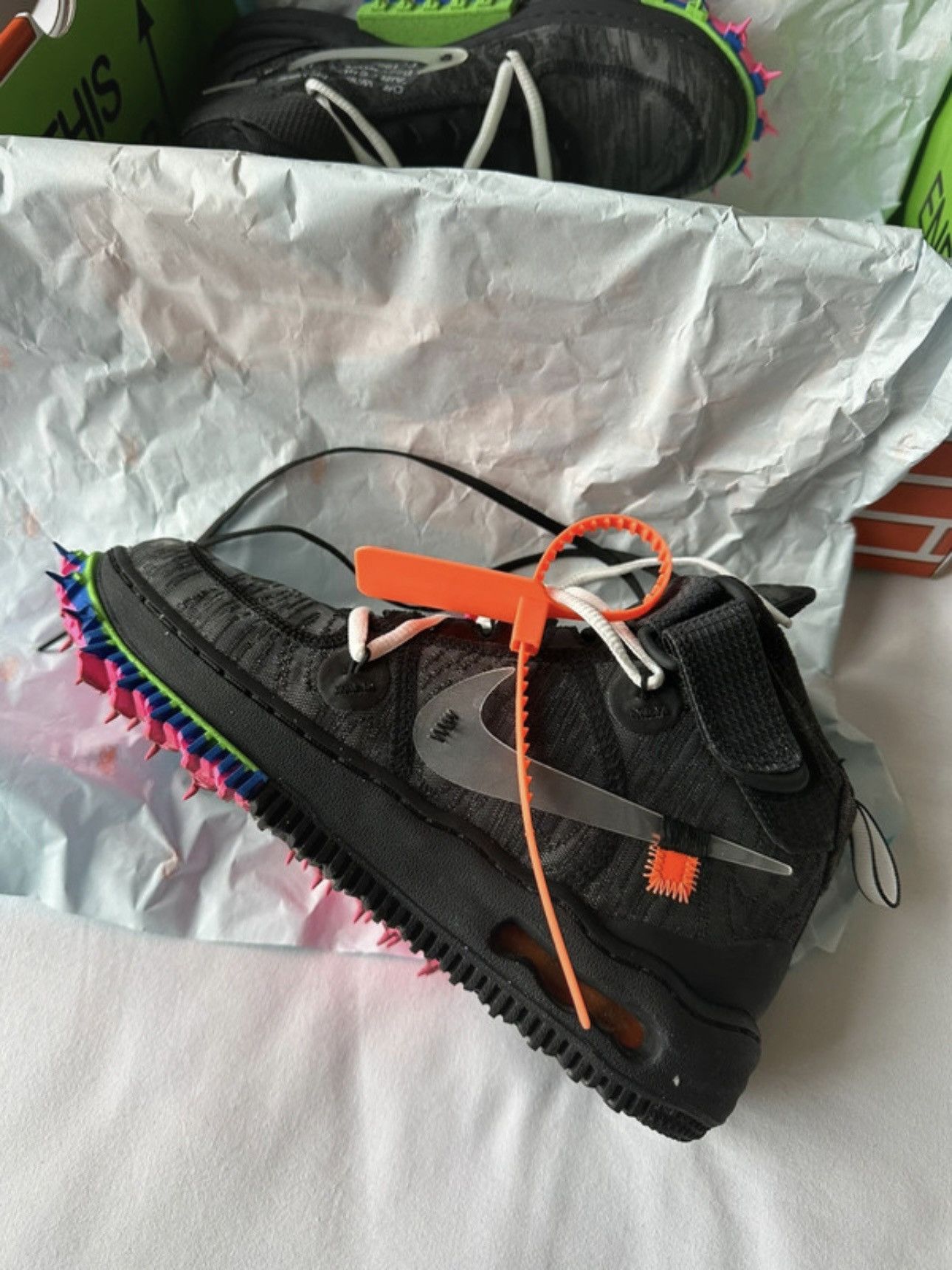 Off-White Off-White x Air Force 1 Mid 'Black' Size US 5.5 / EU 38 - 3 Thumbnail