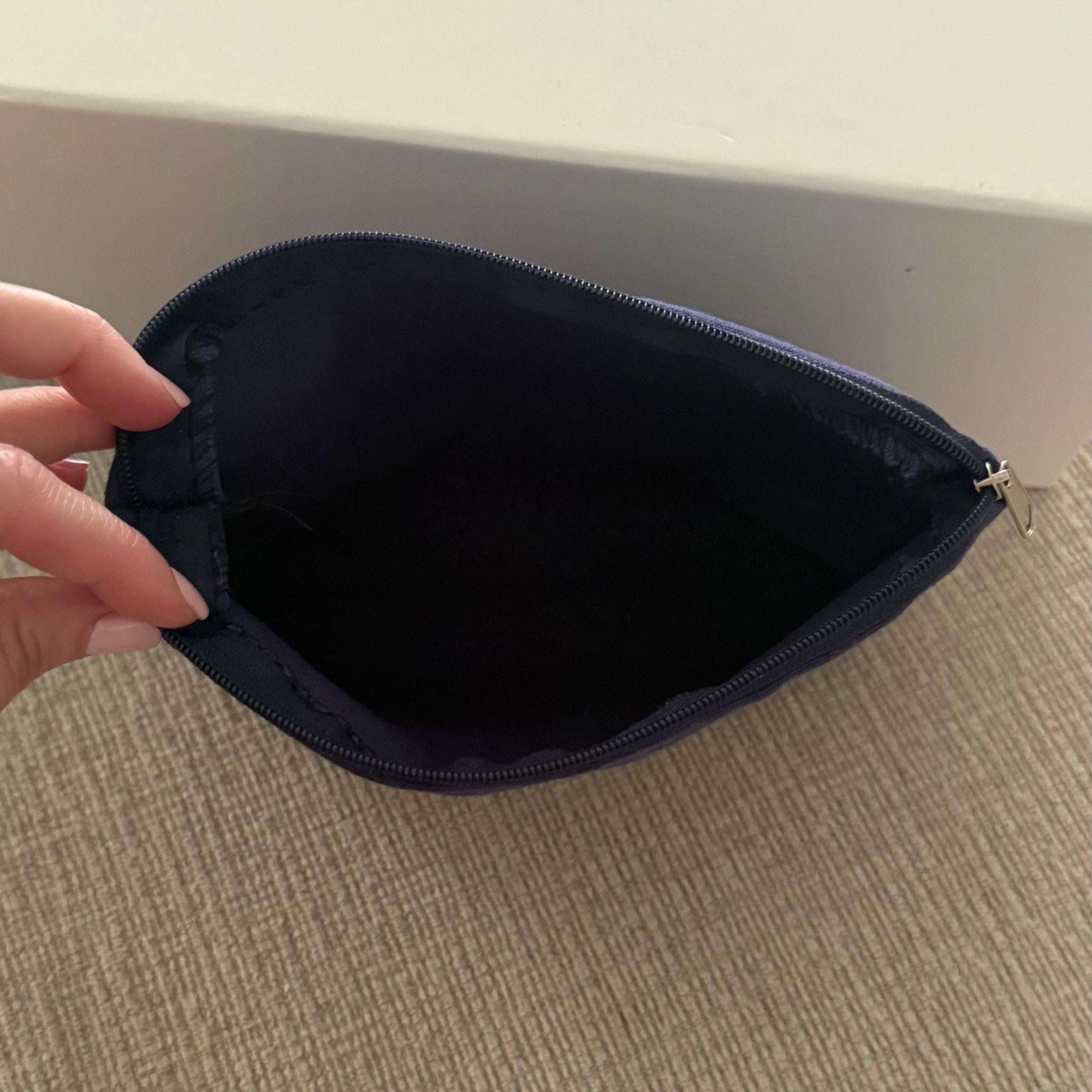 Other Selfie Prep Kit Navy Blue Zippered Cosmetic Pouch Bag For Tr Size ONE SIZE - 3 Thumbnail