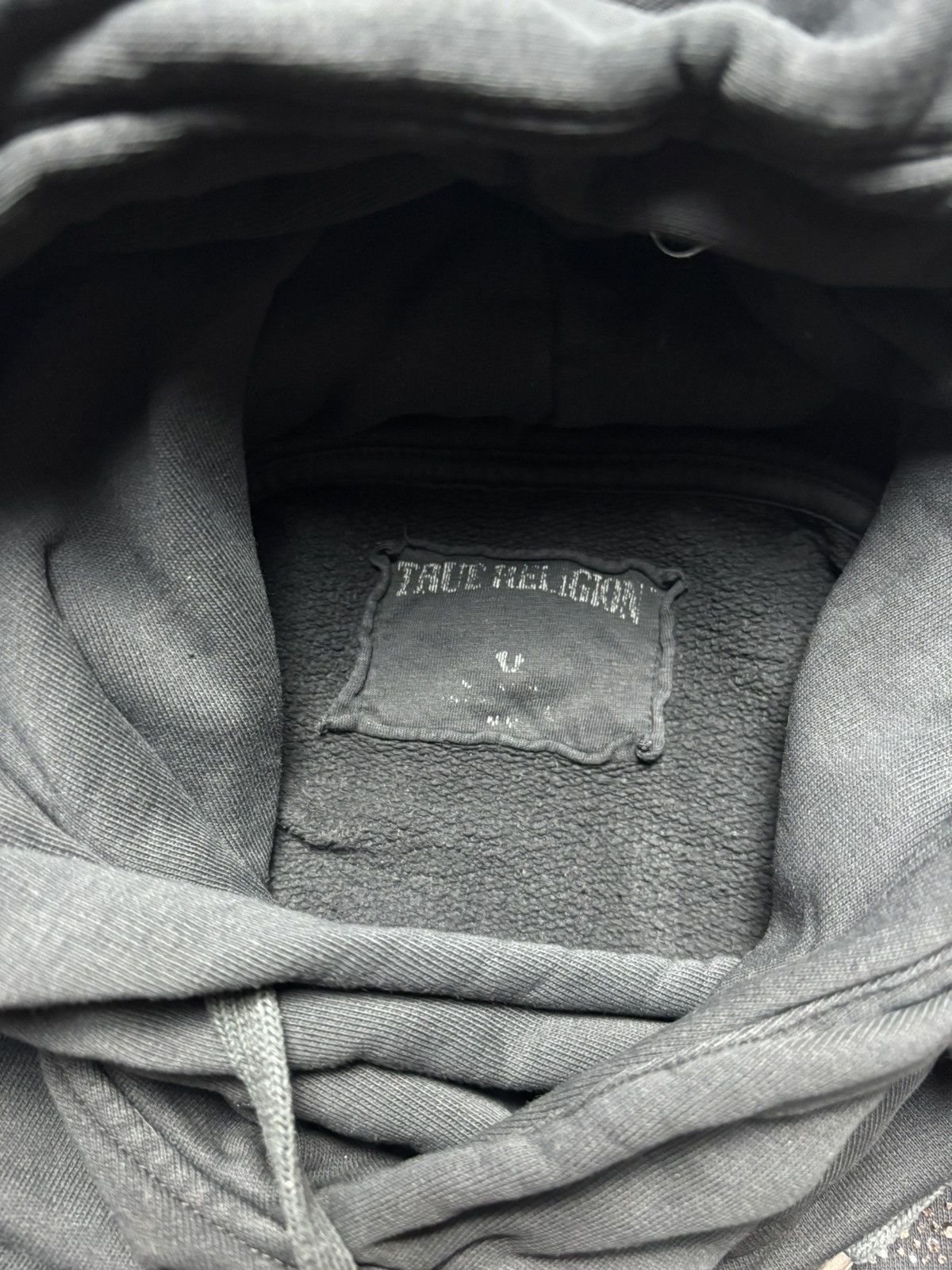 True Religion × Vintage RARE TRUE RELIGION GLAMOUR CROPPED VINTAGE HOODIE Size ONE SIZE - 7 Thumbnail