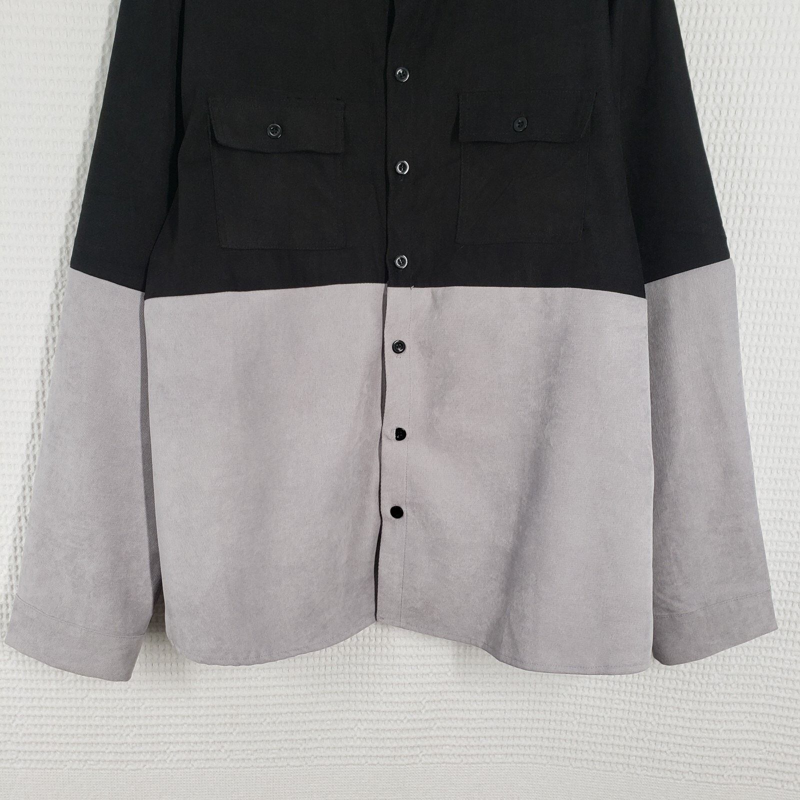 Other Go Destination Casual Button-Up Shirt Mens Large Gray Black Size US L / EU 52-54 / 3 - 13 Thumbnail