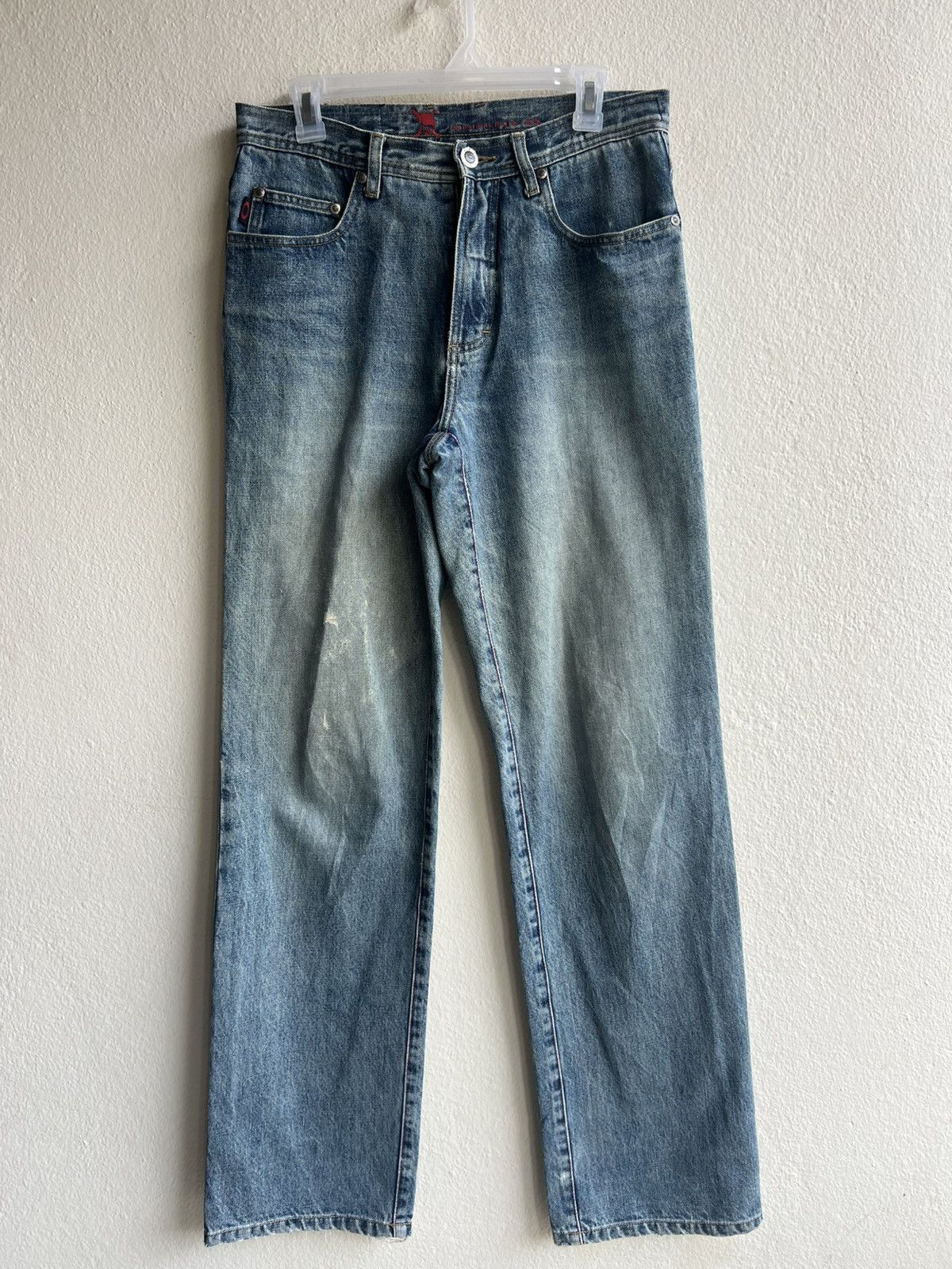 Oakley Vintage Oakley Industrial Denim Distressed Mud Jeans Size US 30 / EU 46 - 1 Thumbnail