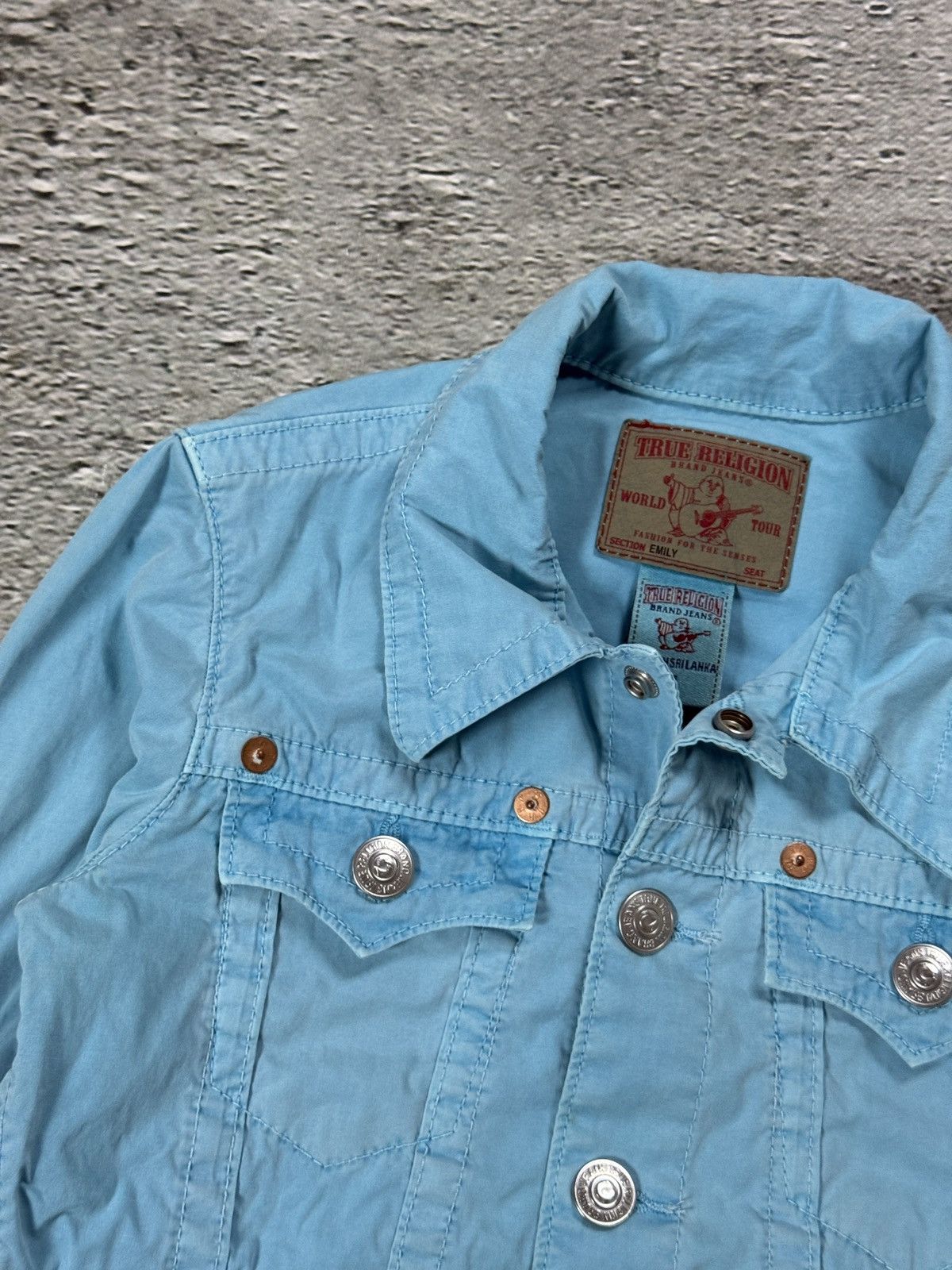 True Religion True Religion denim jacket blue turquoise Y2K vintage Size M / US 6-8 / IT 42-44 - 2 Thumbnail