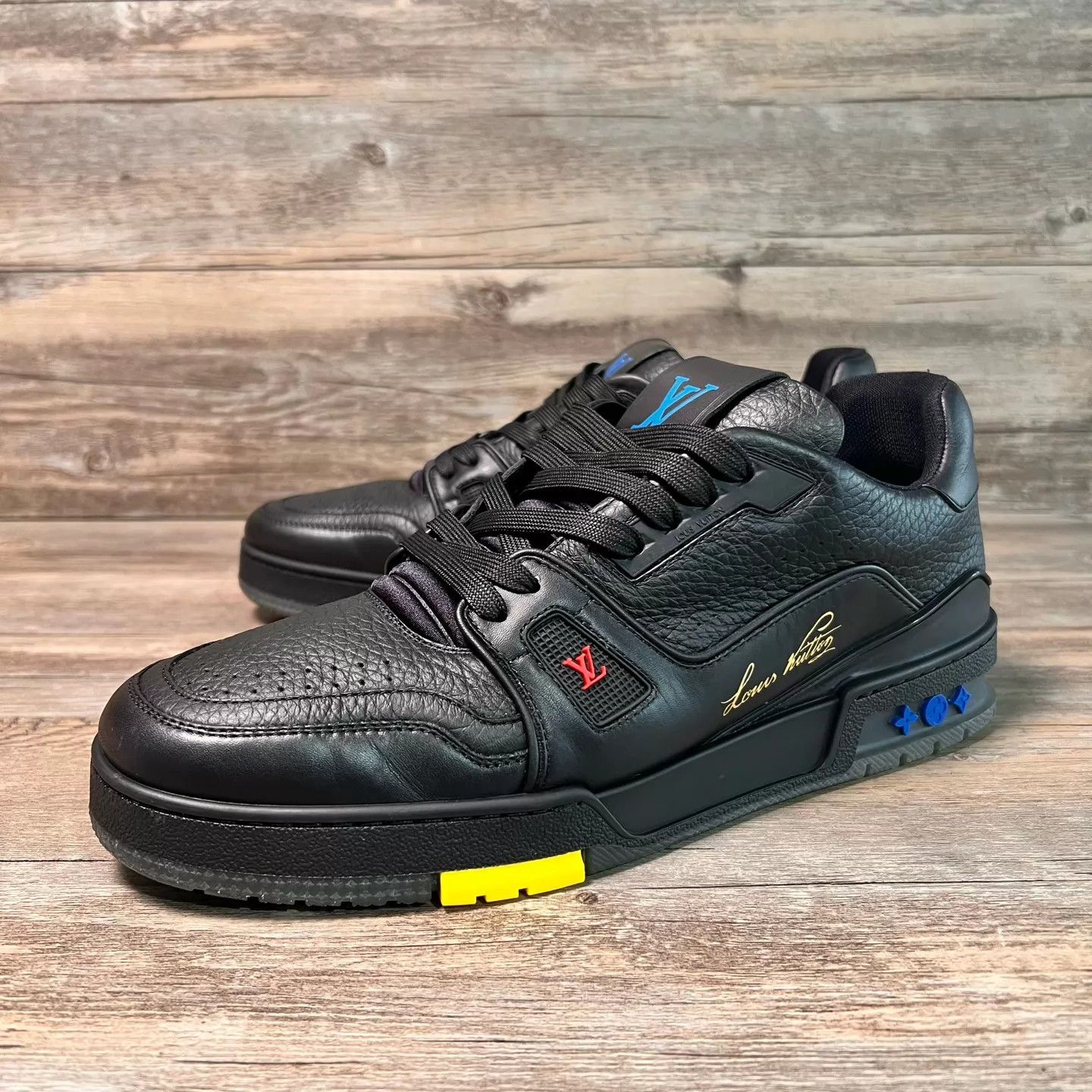Louis Vuitton LV Trainer x Fall Guys Leather Mesh Black UK8 Size US 9 / EU 42 - 1 Thumbnail