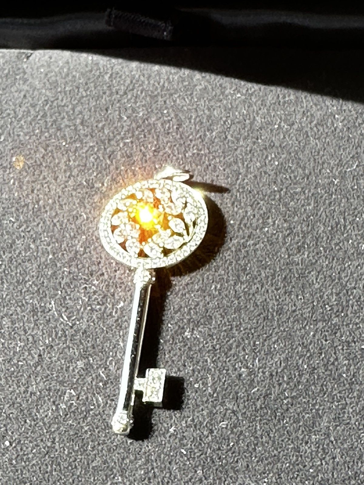 Tiffany & Co. Platinum Victoria Vine Key Pendant w 24in chain and Mini Key Size ONE SIZE - 5 Thumbnail