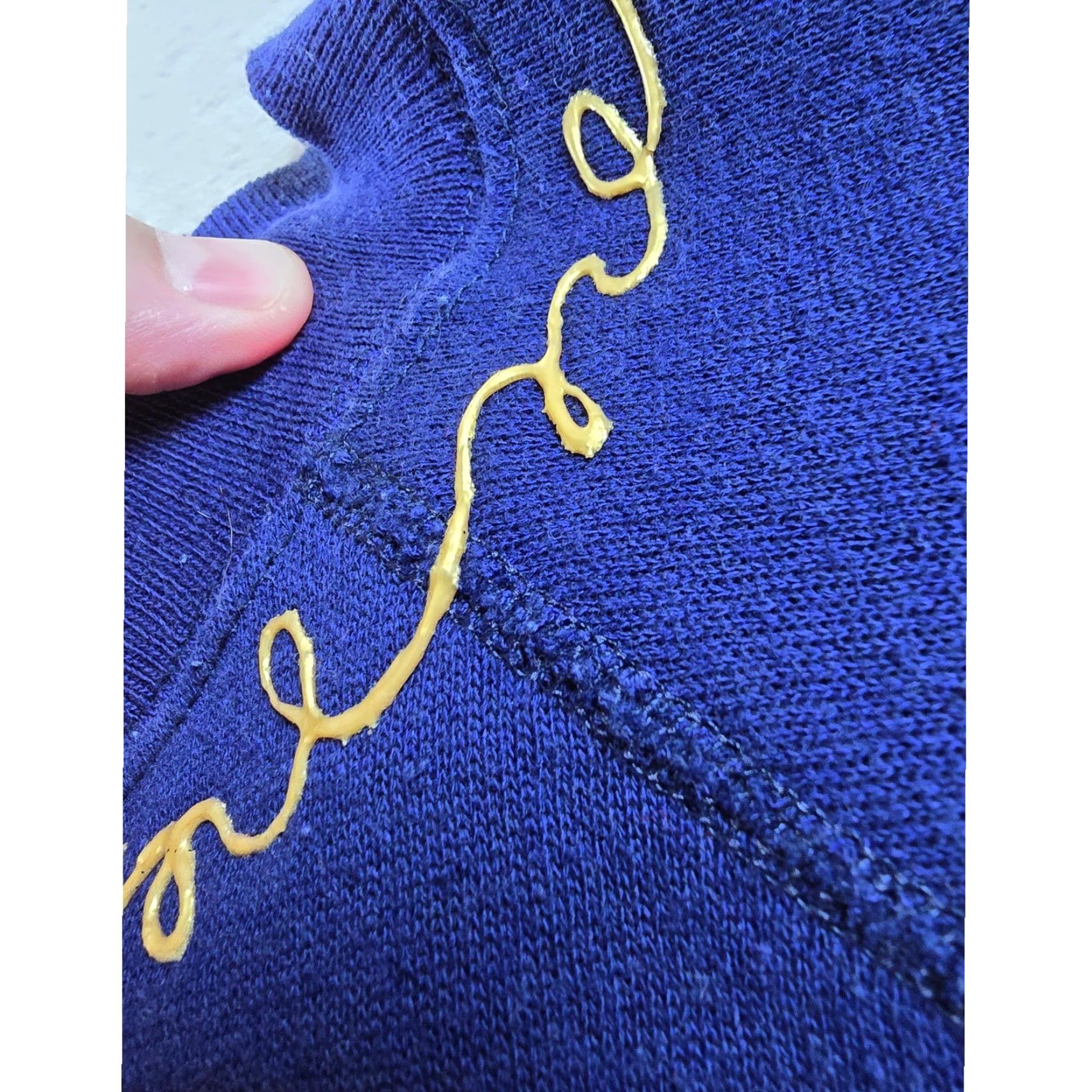 Vintage VINTAGE Sweatshirt Womens M Blue Cat & Yarn Graphic Read J.E. Morgan Size M / US 6-8 / IT 42-44 - 4 Thumbnail