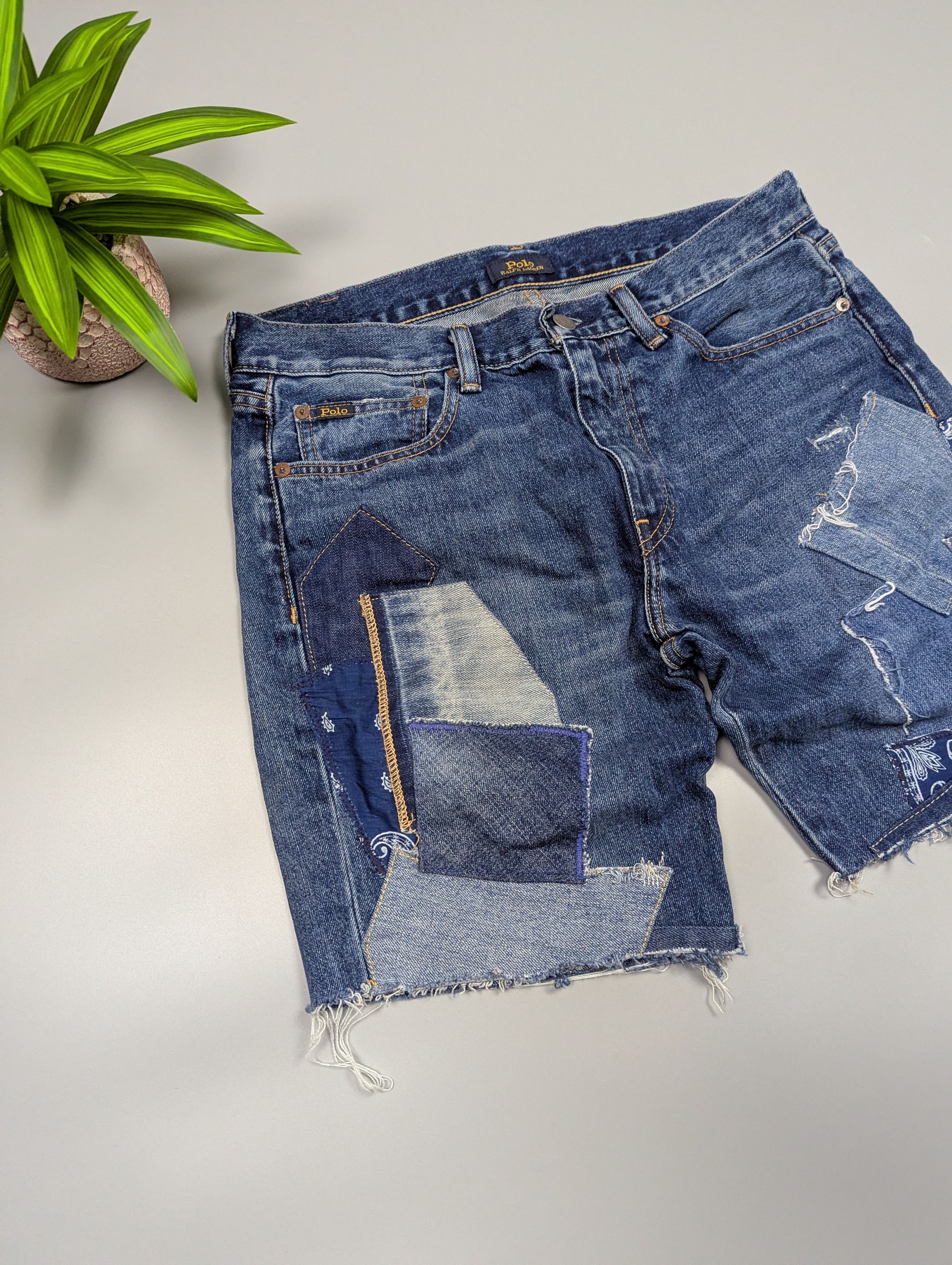 Polo Ralph Lauren Polo Ralph Lauren Avery Boyfriend Shorts Patchwork Size 22" - 2 Thumbnail