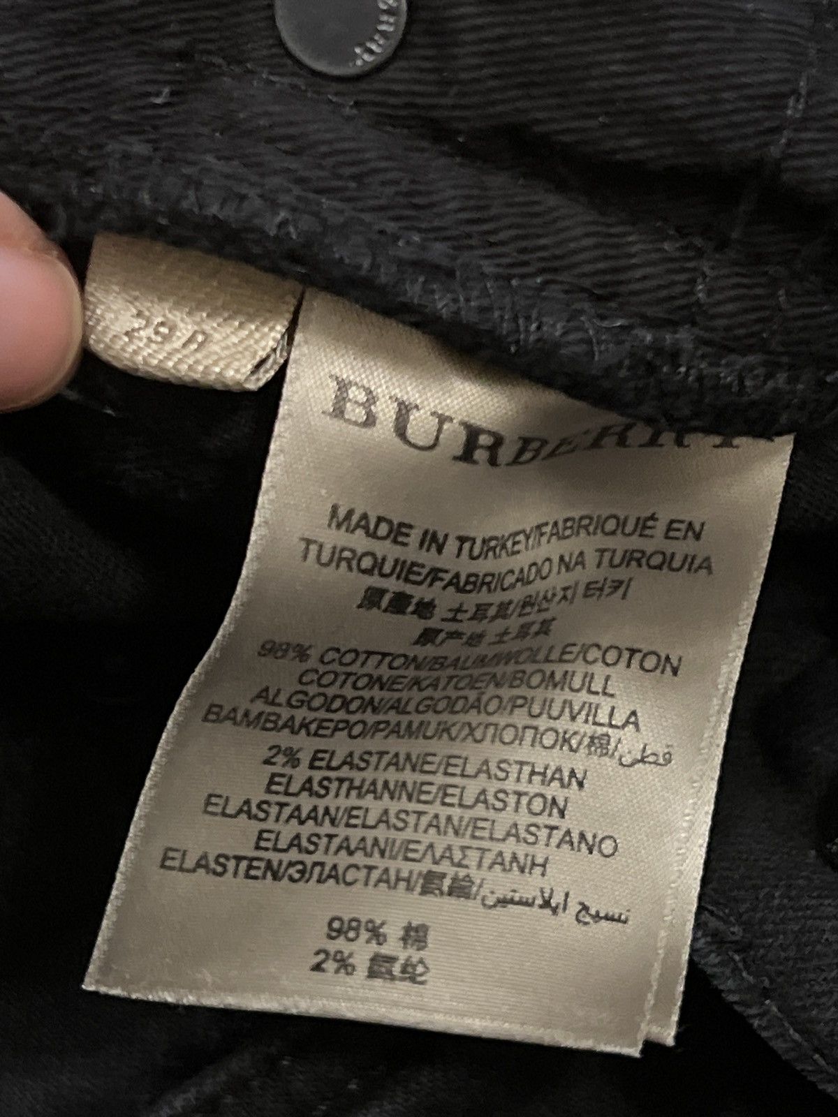 Burberry Burberry Brit black vintage slim straight leg denim jeans Size 29" - 8 Thumbnail