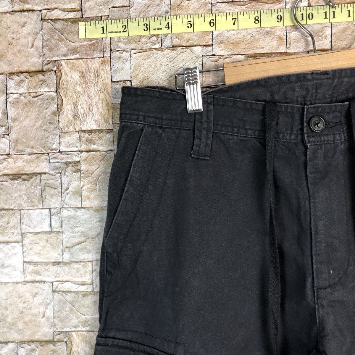 Japanese Brand Top Valu Black Cargo Multipocket Pants #A728 Size US 32 / EU 48 - 7 Thumbnail