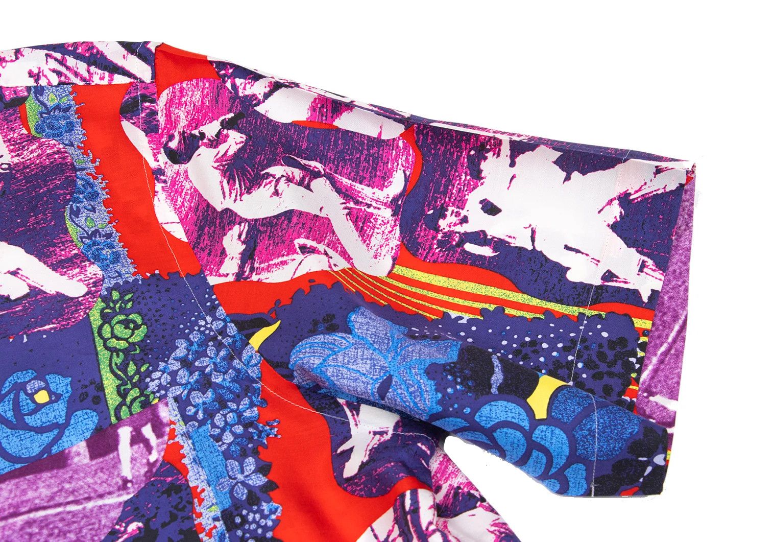 Comme des Garcons Homme Plus Silk Graphic Print Short Sleeve Shirt Multi Color M Size US M / EU 48-50 / 2 - 7 Thumbnail