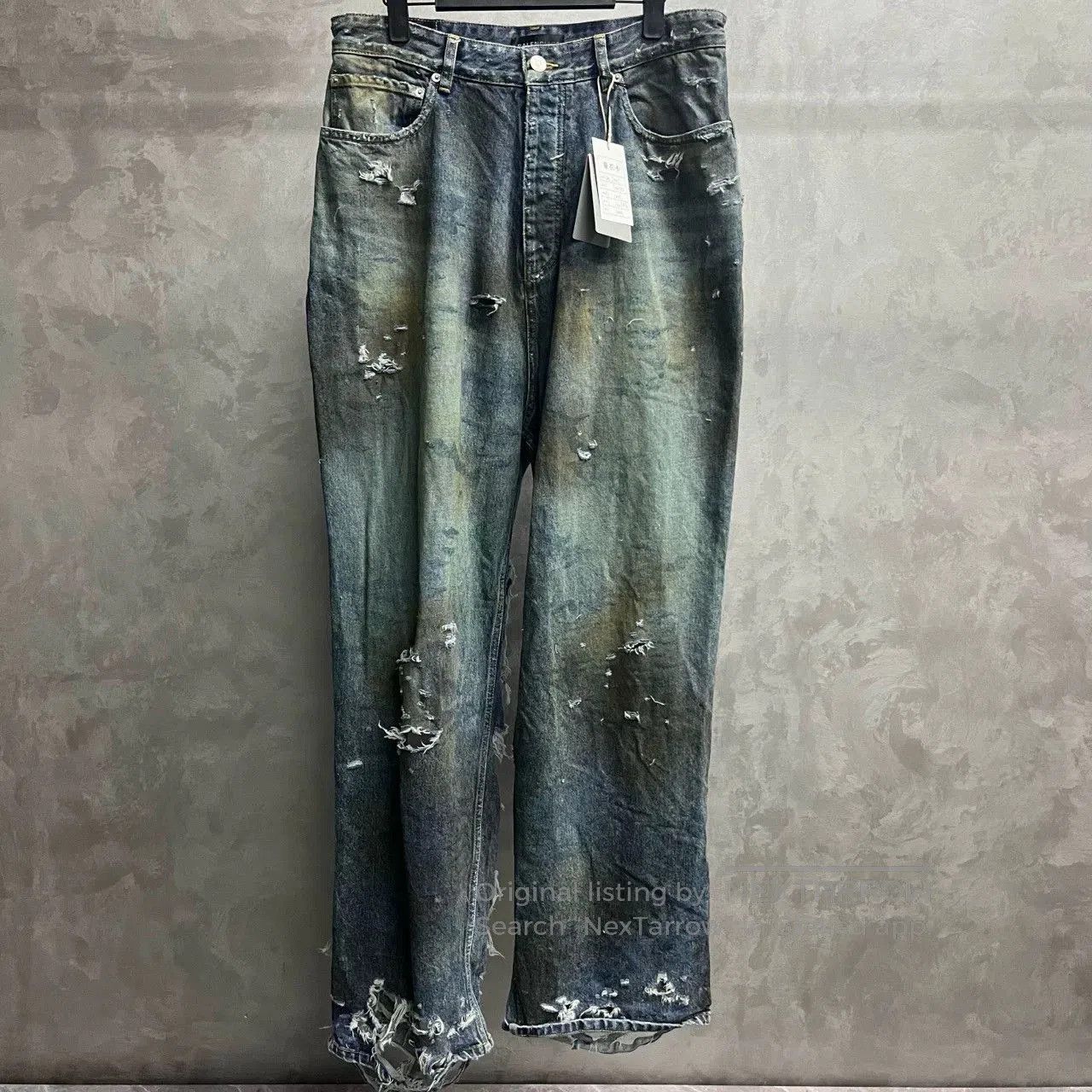Balenciaga Balenciaga Blue Washed Distressed Jeans. Size US 30 / EU 46 - 1 Thumbnail