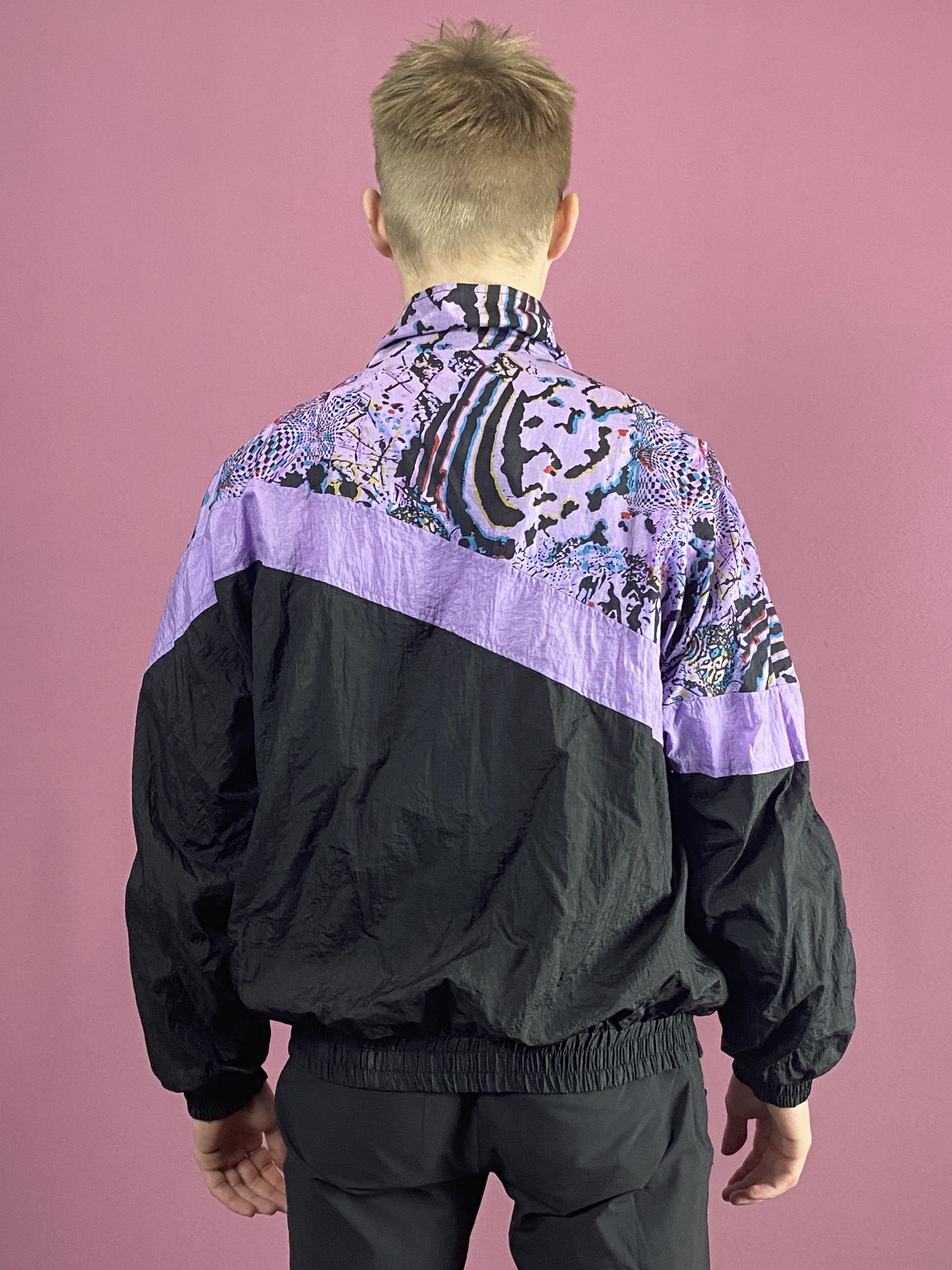Vintage 90s Vintage Men's Abstract Windbreaker Jacket - Size M Size US M / EU 48-50 / 2 - 3 Thumbnail