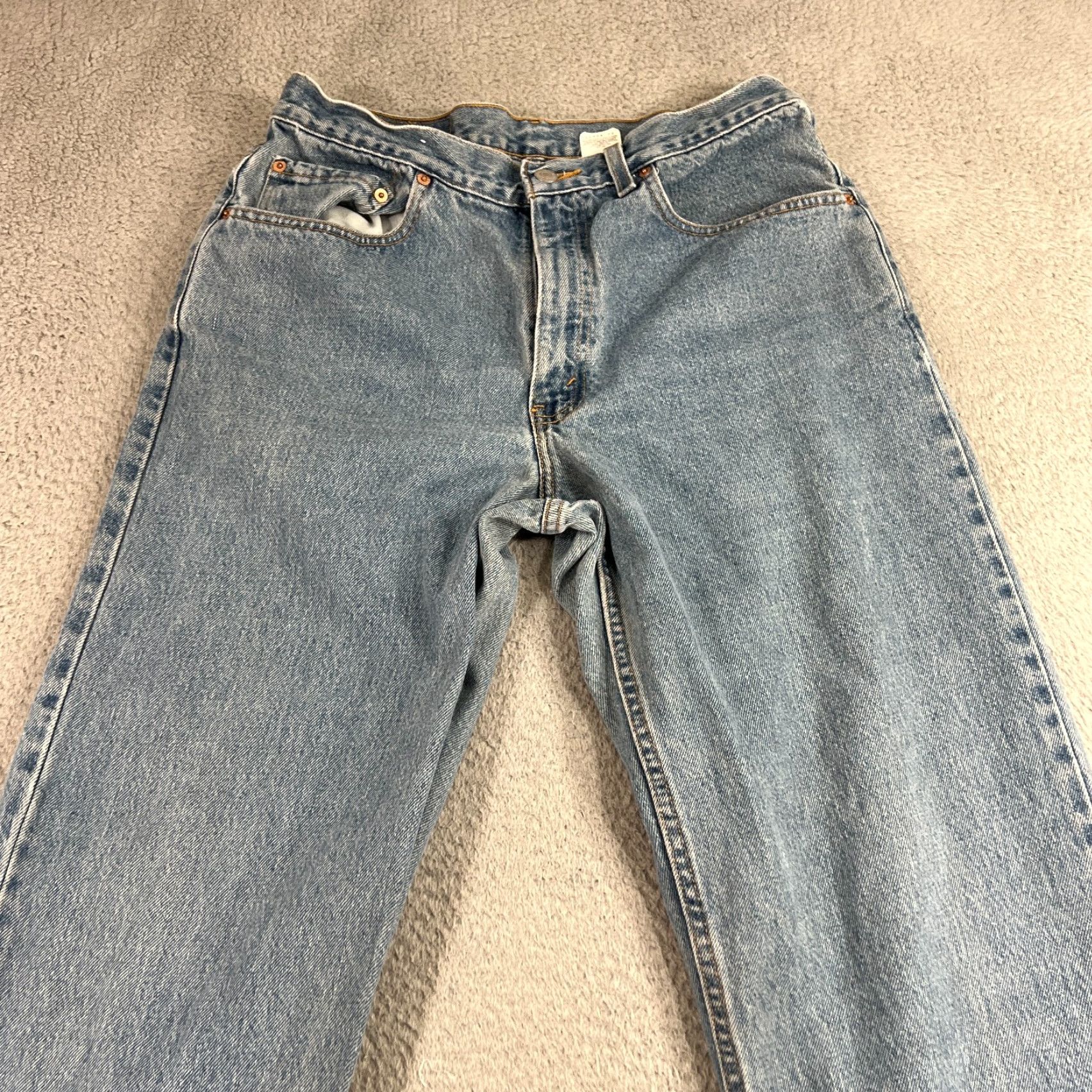 Vintage VINTAGE Levi’s Jeans Mens 34x36 Levis 550 90s Grunge Black Blue Denim Relaxed Straight Size US 34 / EU 50 - 4 Thumbnail