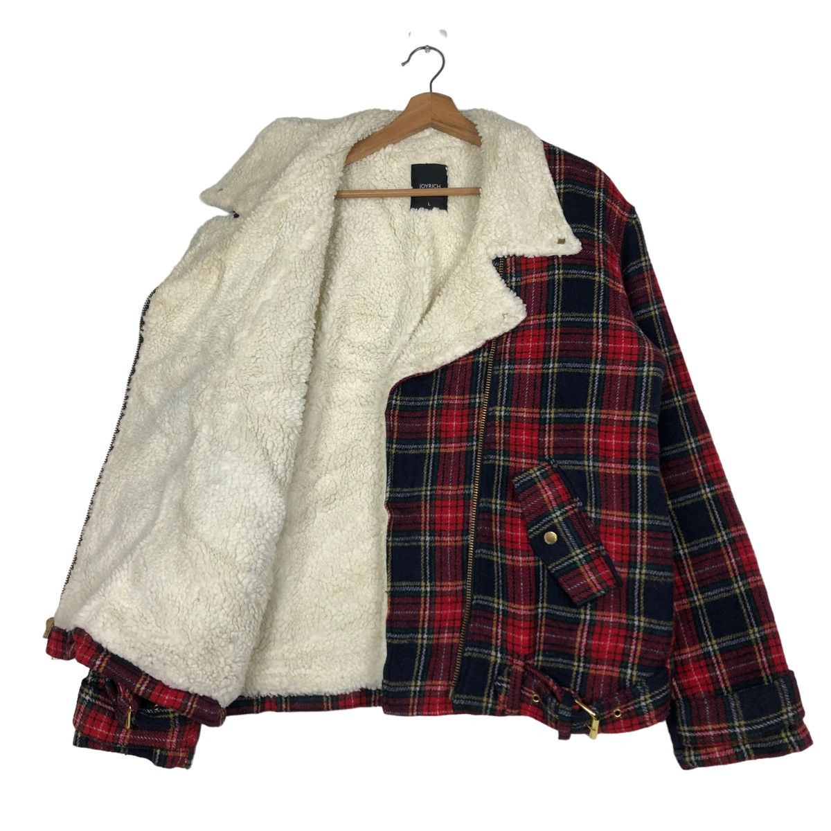 Issey Miyake 🔥VINTAGE BIKER JACKET DOUBLE BREAST JOYRICH JAPAN TARTAN Size US L / EU 52-54 / 3 - 11 Thumbnail