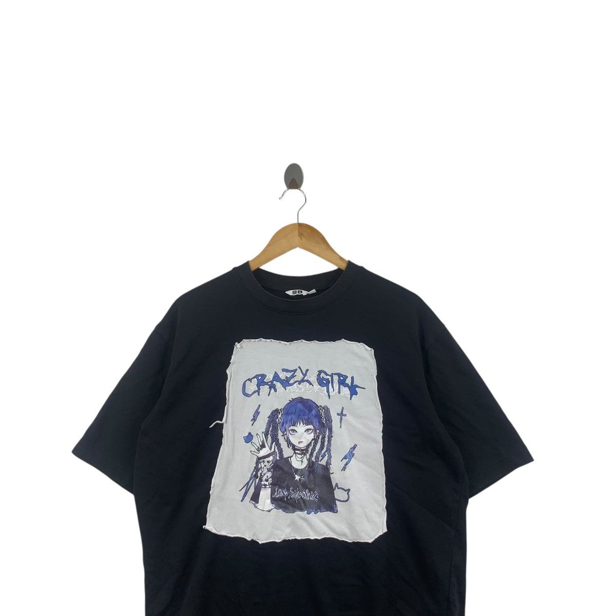 Uniqlo UNIQLO AIRISM ANIME Crazy Girl Manga Baggy Tee Shirt Top Size L / US 10 / IT 46 - 2 Thumbnail