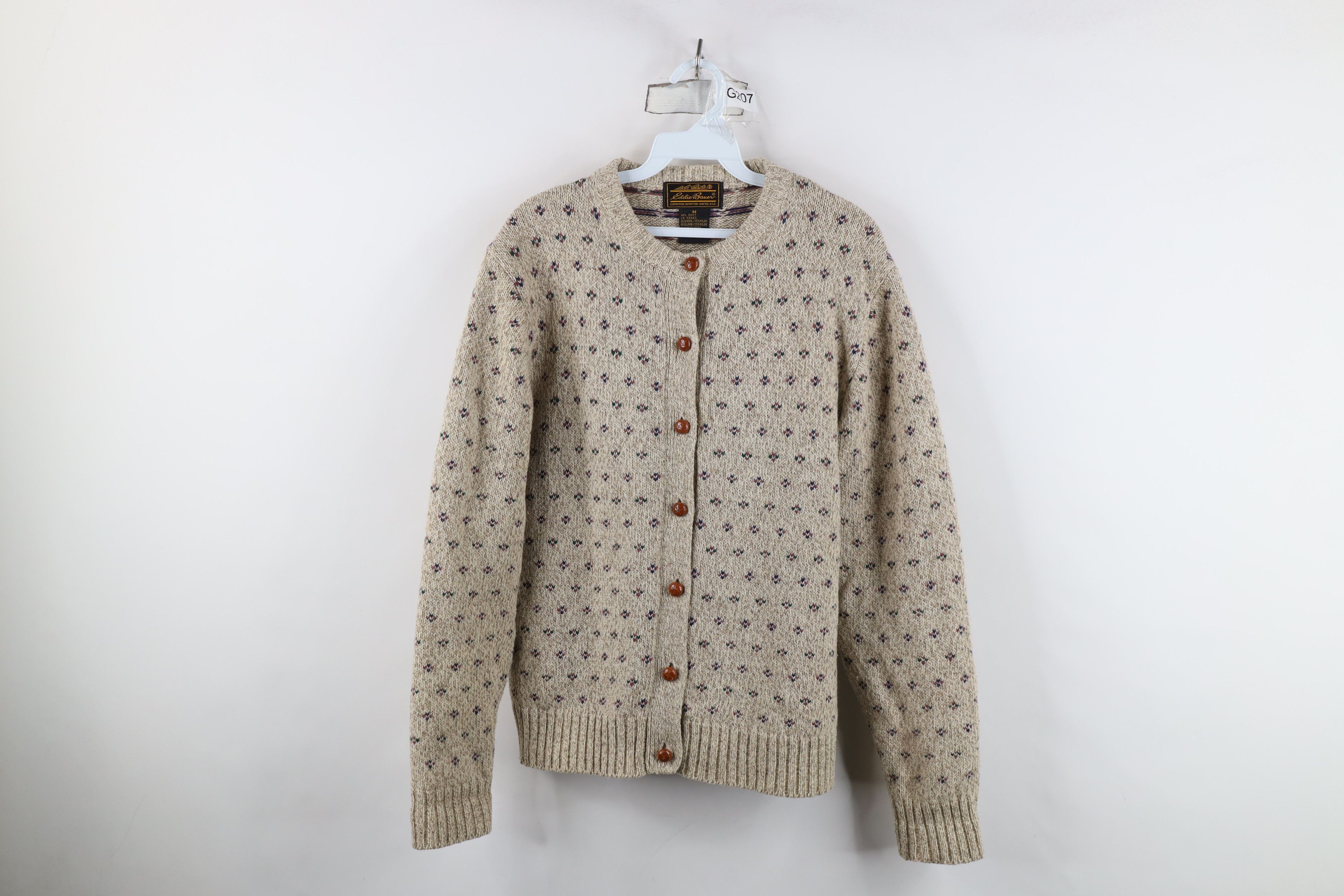 Eddie Bauer Vintage 90s Eddie Bauer Knit Geometric Cardigan Sweater Size M / US 6-8 / IT 42-44 - 1 Thumbnail