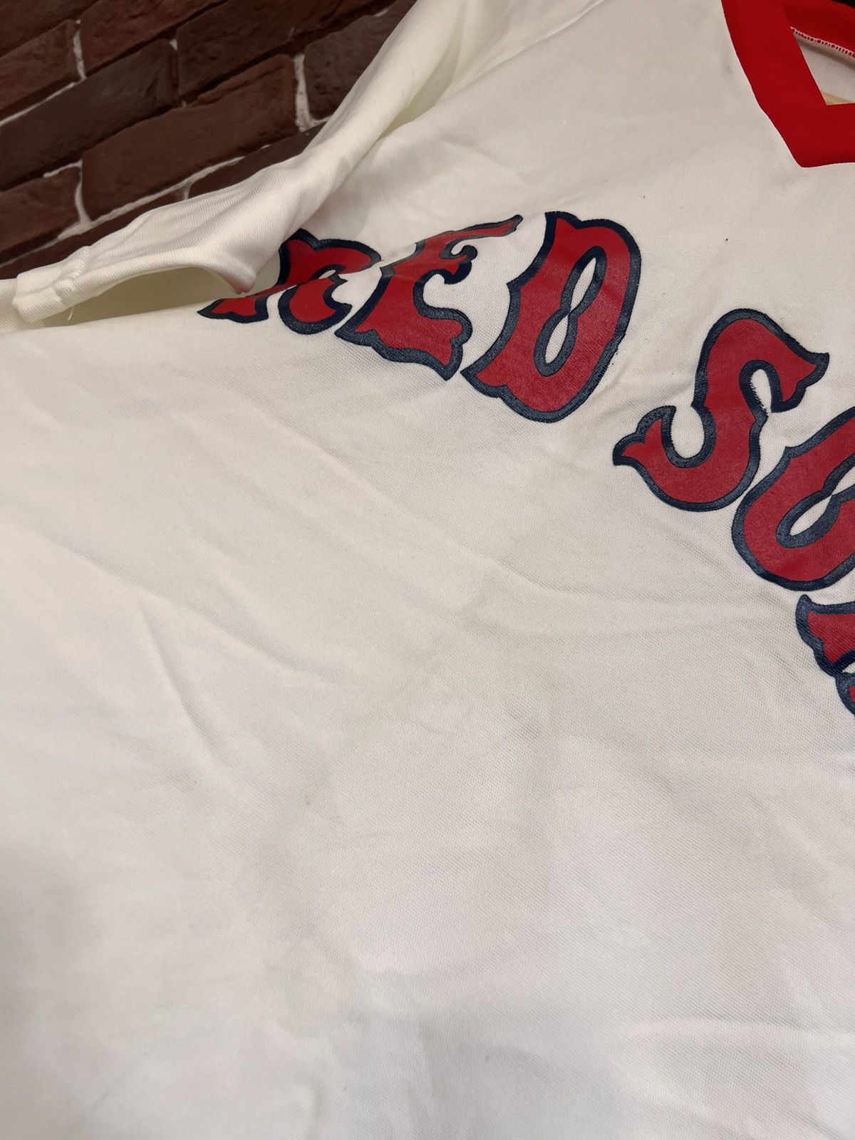 Majestic Rare 80s Vintage Boston Red Sox MLB XL Sand Knit Jersey Size US XL / EU 56 / 4 - 5 Thumbnail