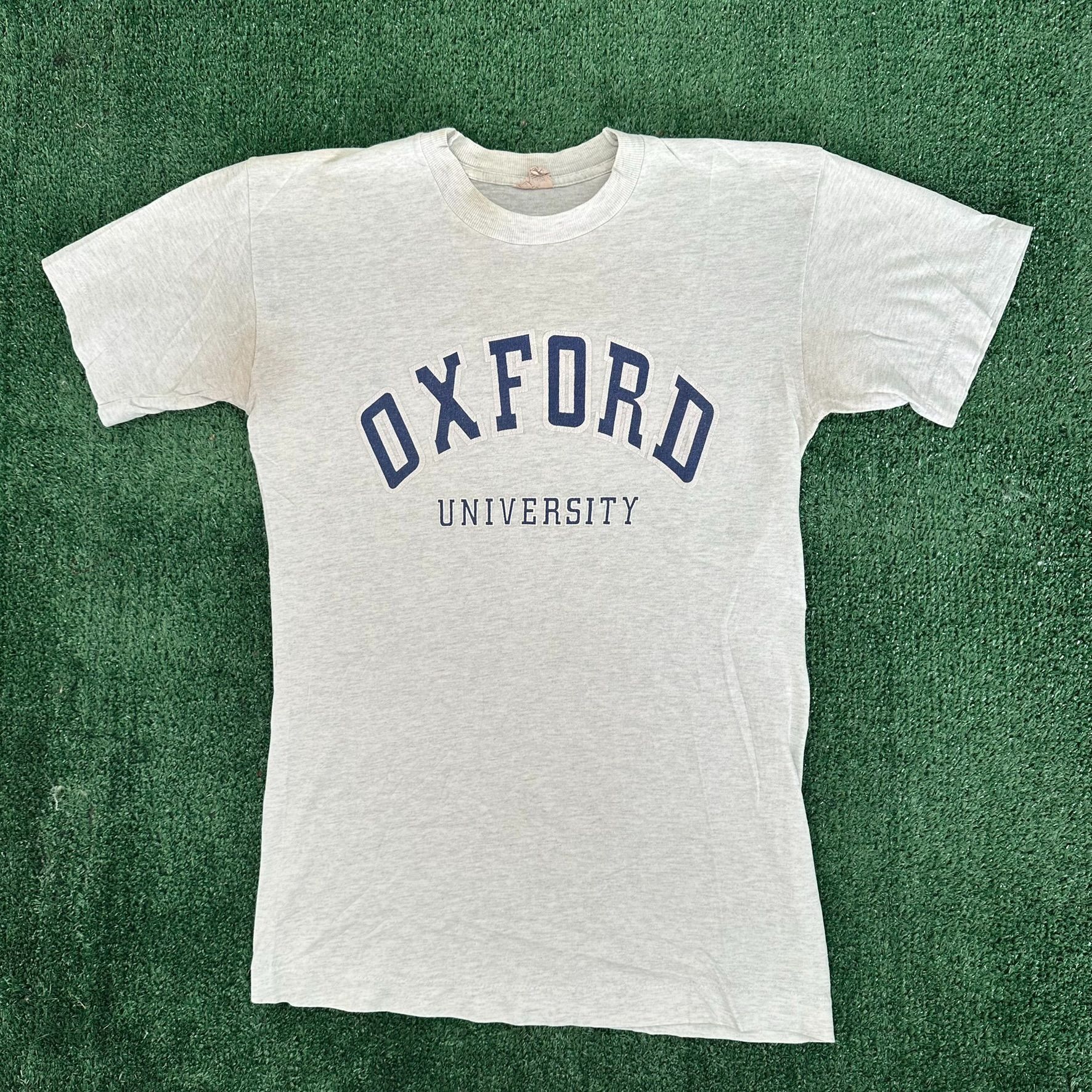Vintage Vintage 80s Oxford University T-Shirt Gray Screen Stars Tee Size US S / EU 44-46 / 1 - 1 Thumbnail