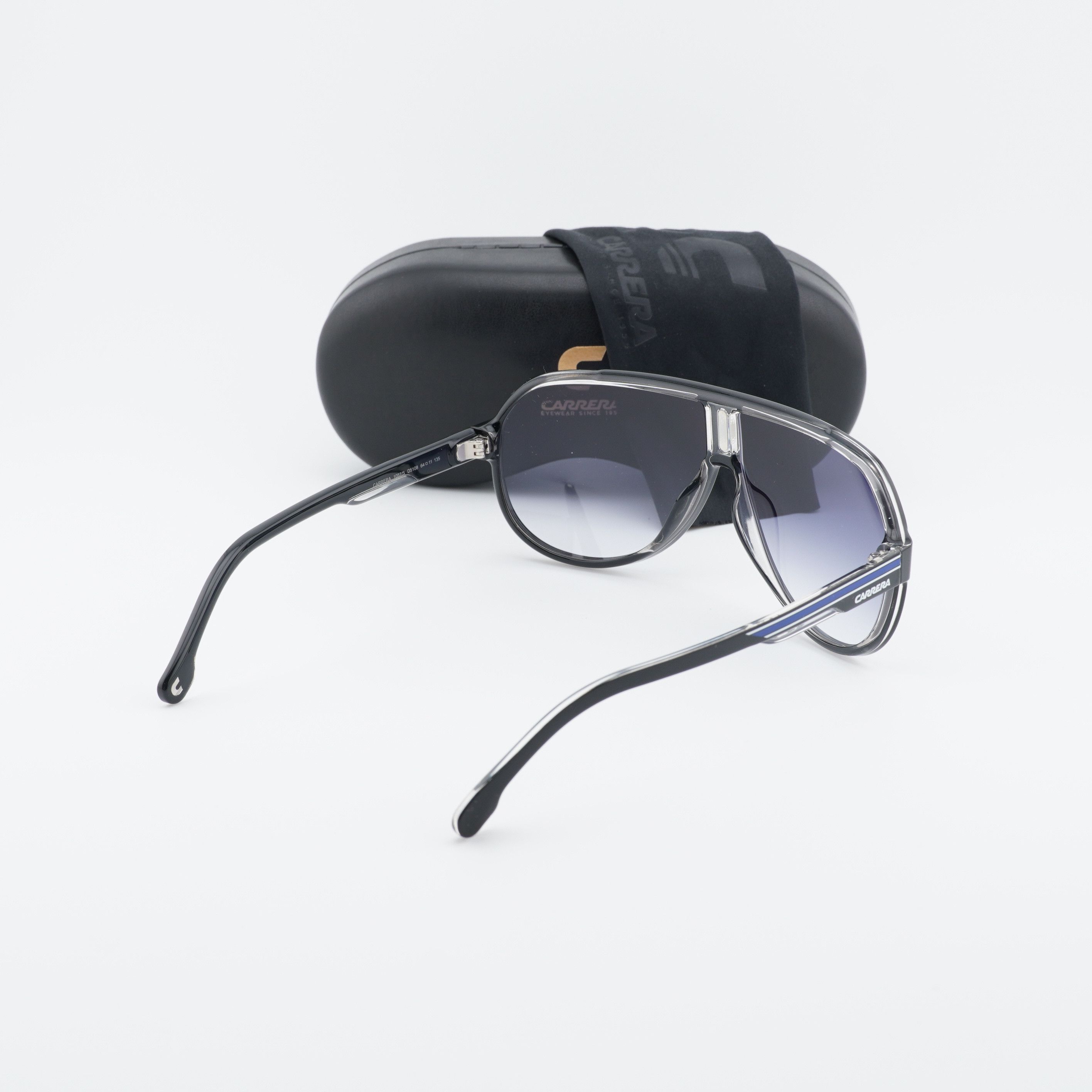 Carrera CARRERA 1057/S 0D5108 Sunglasses Black Aviator Frame Size ONE SIZE - 11 Thumbnail