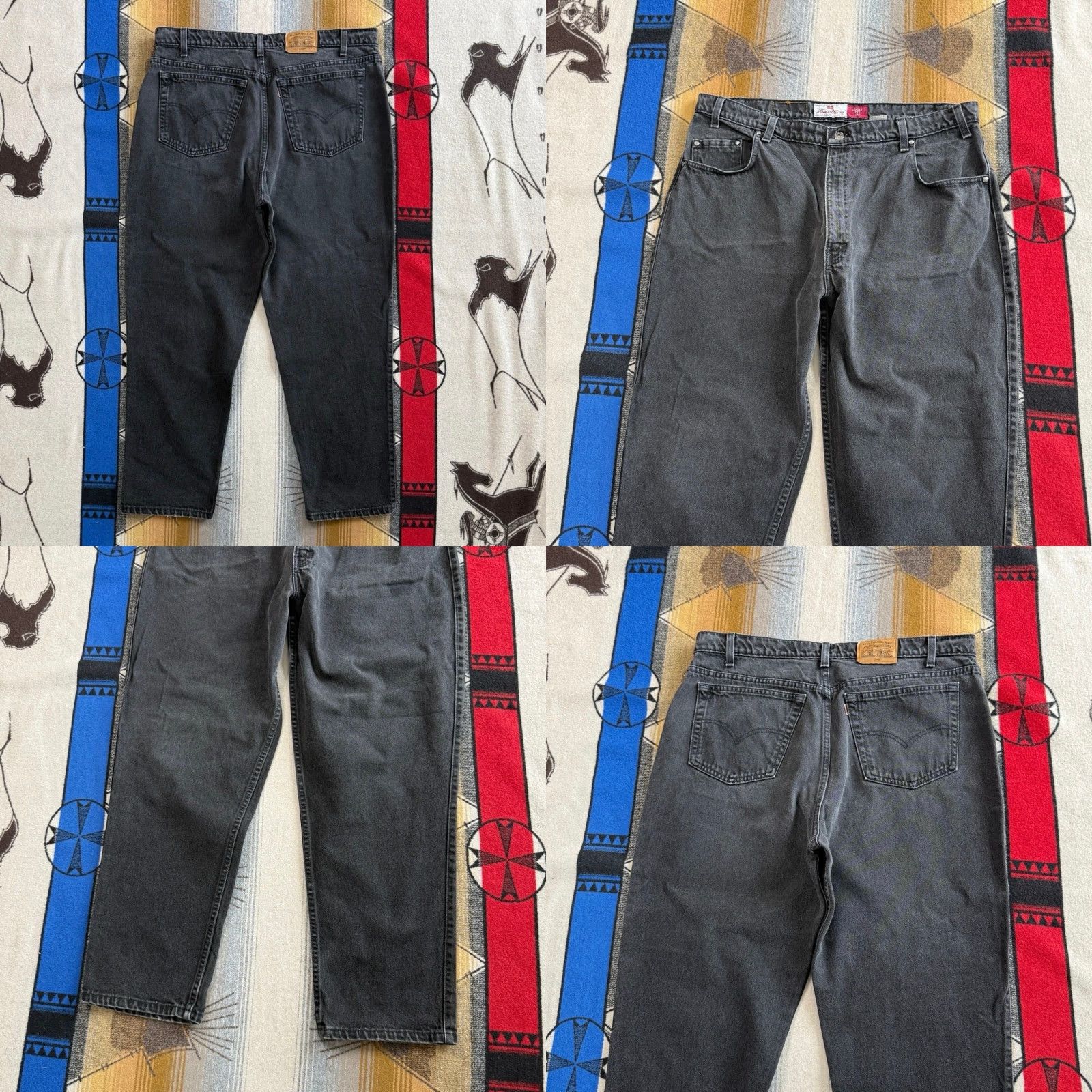 Levi's VINTAGE Levi's 545 Jeans Mens 42x30 Black Loose Fit Baggy Bronze Tab Skate Grunge 90s Mens Size US 42 / EU 58 - 8 Thumbnail