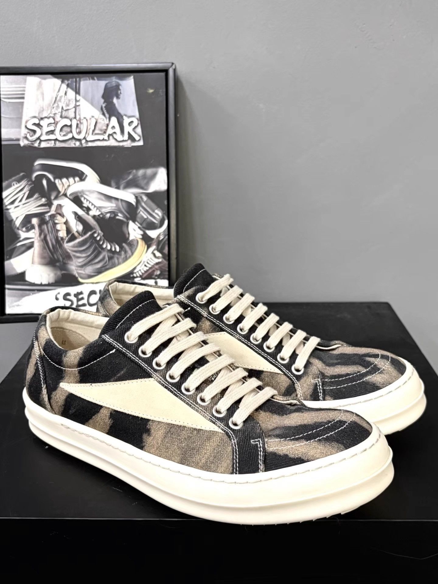 Rick Owens Rick Owens 24FW Flame Low-Top Sneakers K34 Size US 8 / EU 41 - 3 Thumbnail
