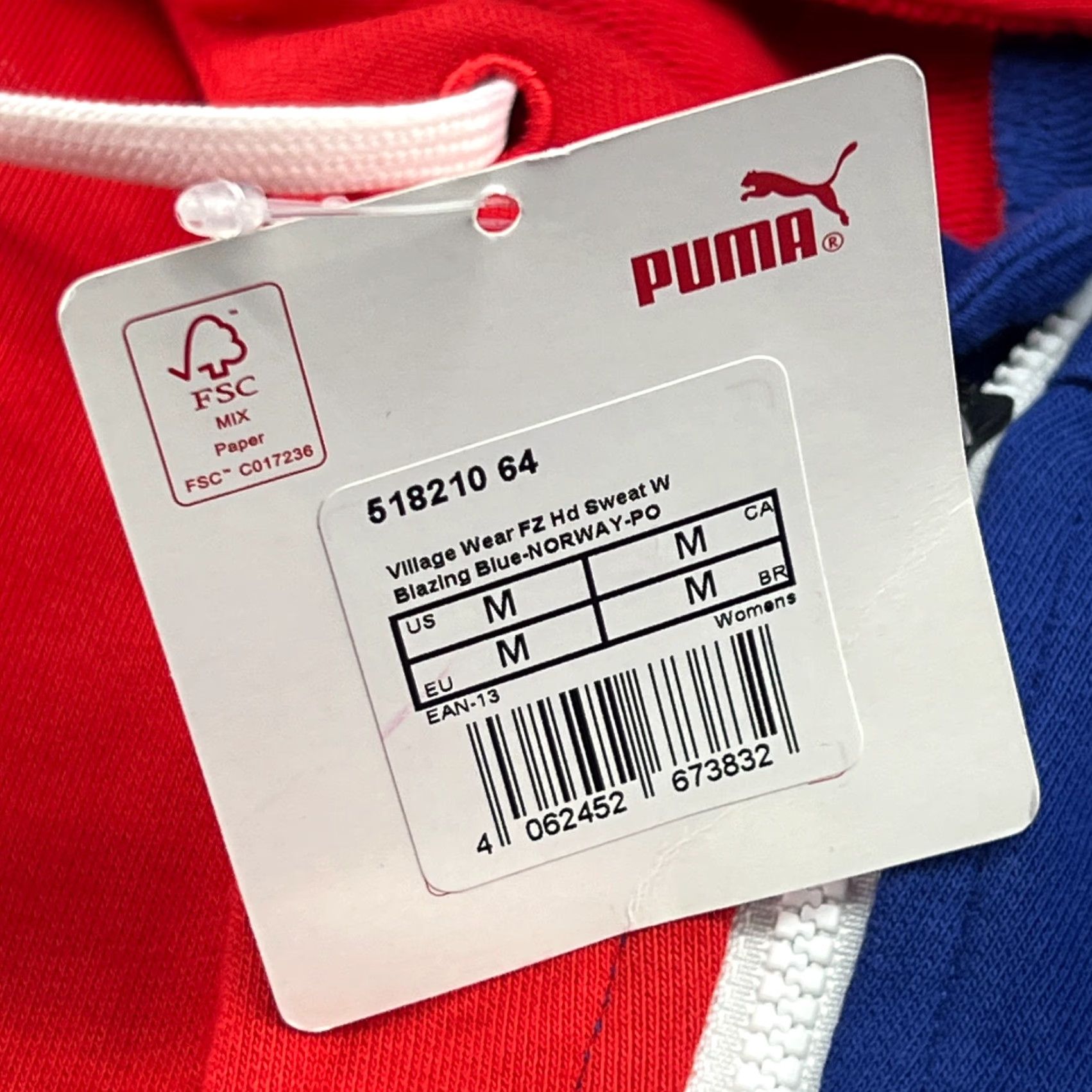 Puma PUMA Norway 2019 International Team Womens Jacket Hoodie Sz M Blue Sweatshirt Track Jacket Full Zip Size L / US 10 / IT 46 - 5 Thumbnail