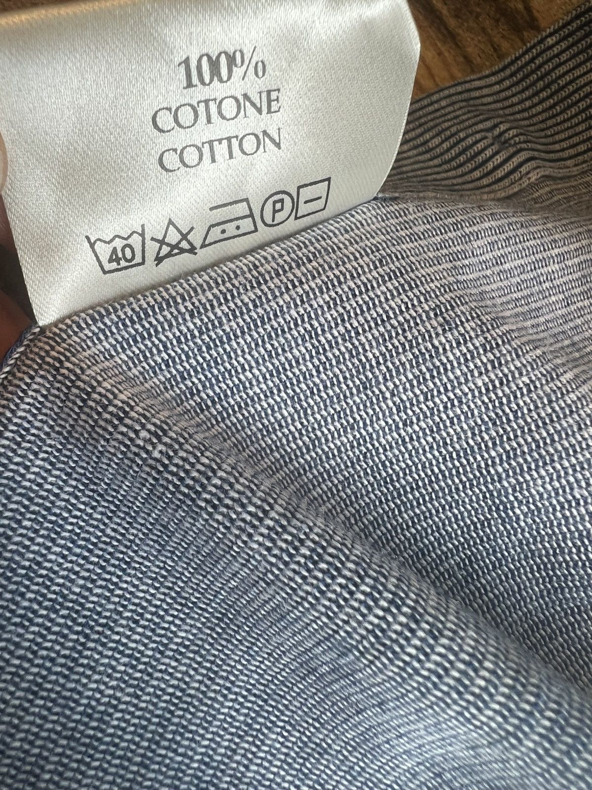 Maurizio Baldassari Maurizio Baldassari Brera Textured Micro‑Stripe Shirt – XL Size US XL / EU 56 / 4 - 3 Thumbnail