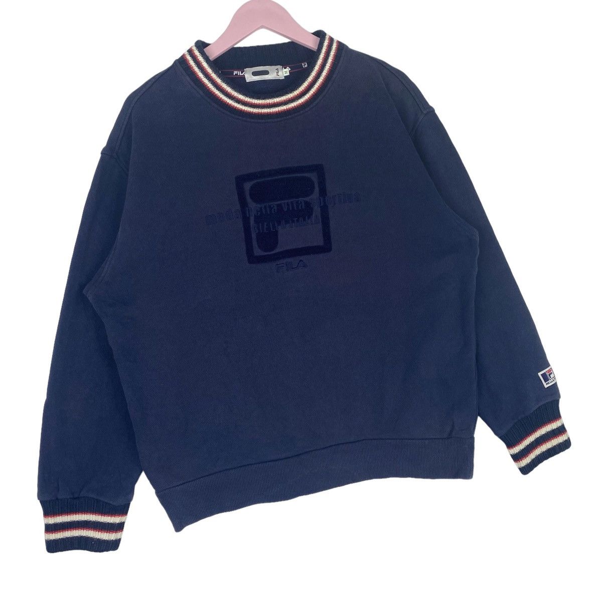 Fila Fila Big Logo Sweatshirt Crewneck Pullover Jumper Size US M / EU 48-50 / 2 - 4 Thumbnail
