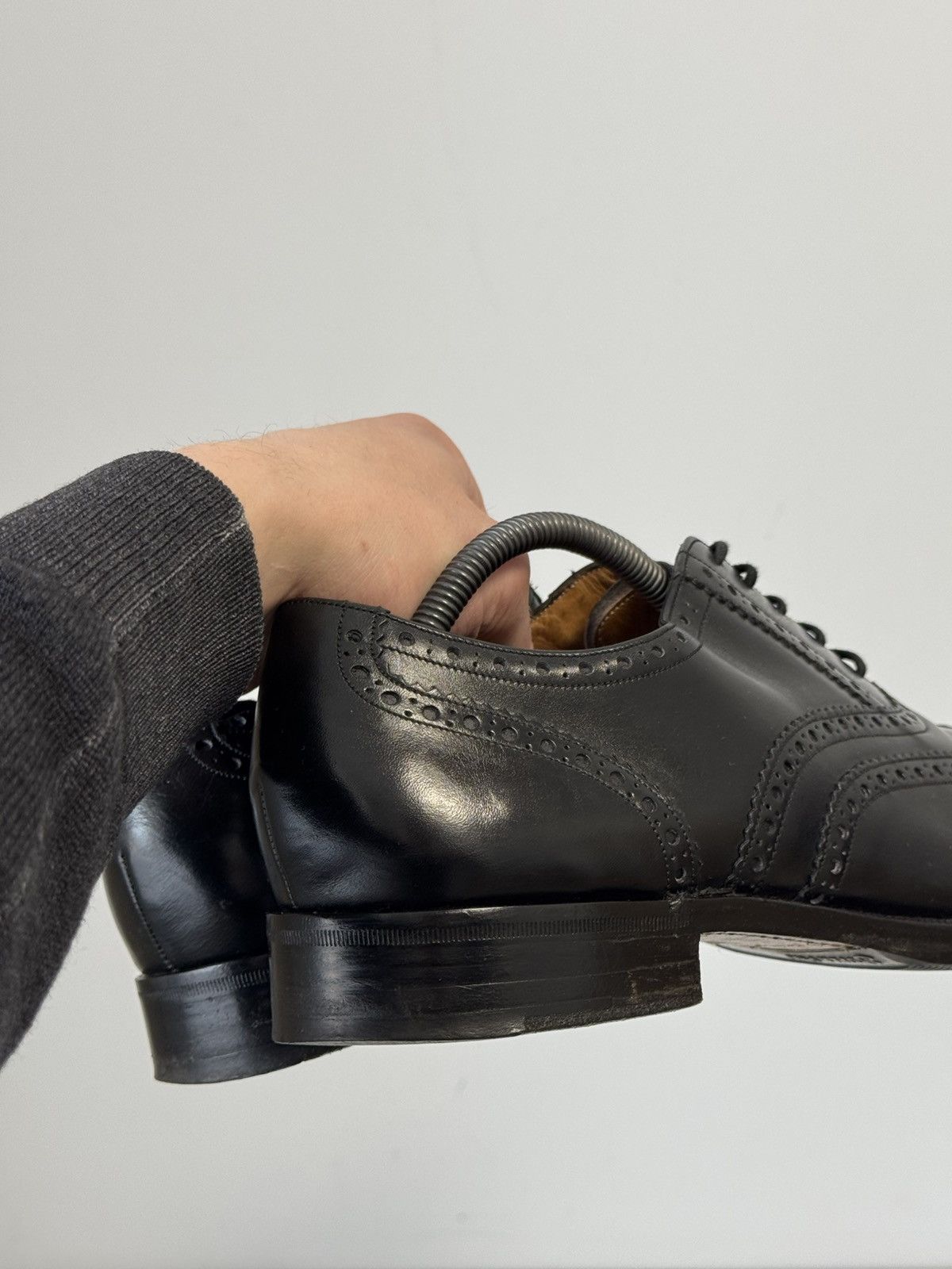 Barker Barker Black Leather Wingtip Brogue Oxford Shoes US 10.5 Size US 10.5 / EU 43-44 - 17 Thumbnail