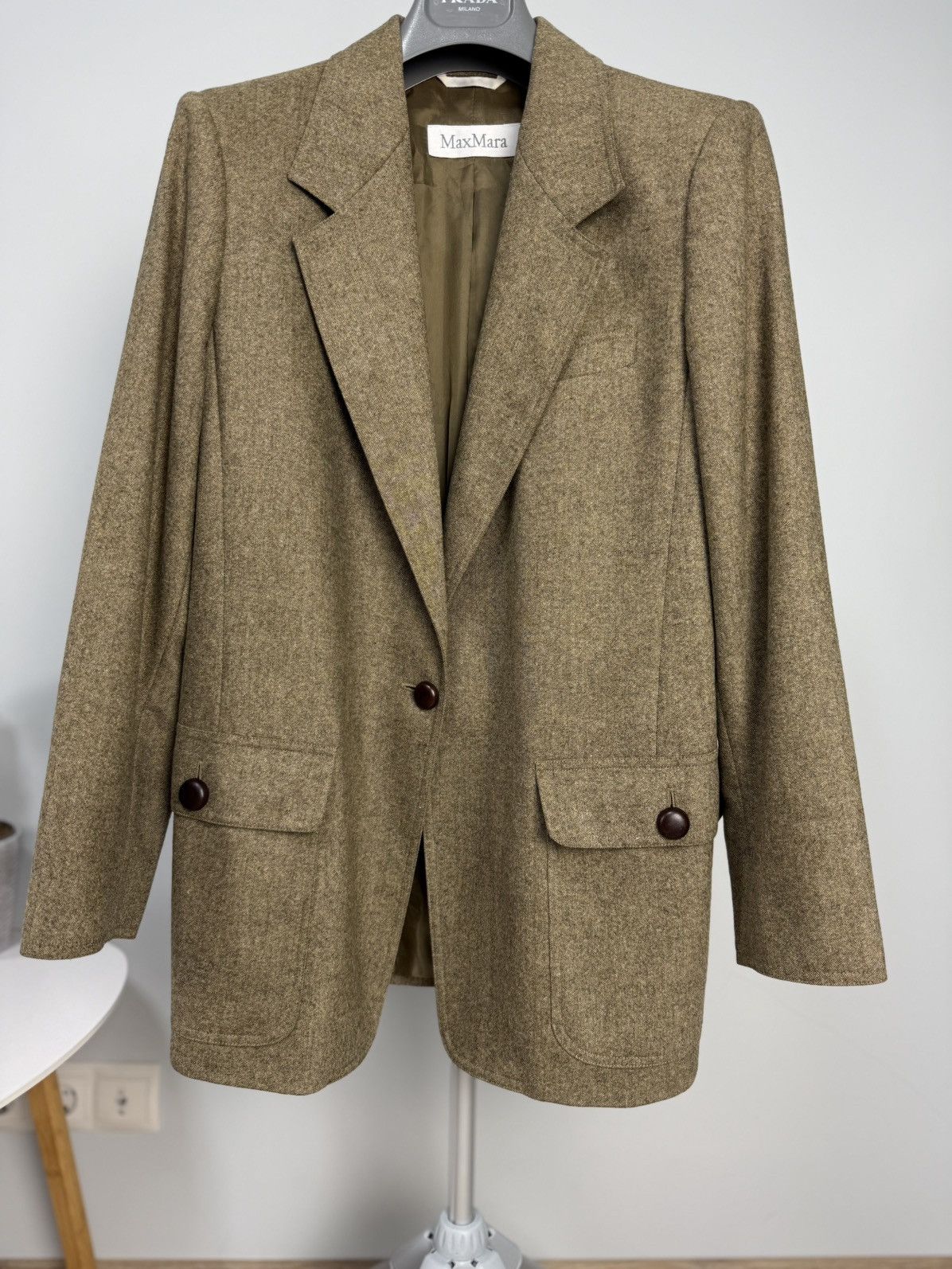 Max Mara Max Mara Coat Pure Virgin Wool Blazer Brown Italy Size M / US 6-8 / IT 42-44 - 6 Thumbnail