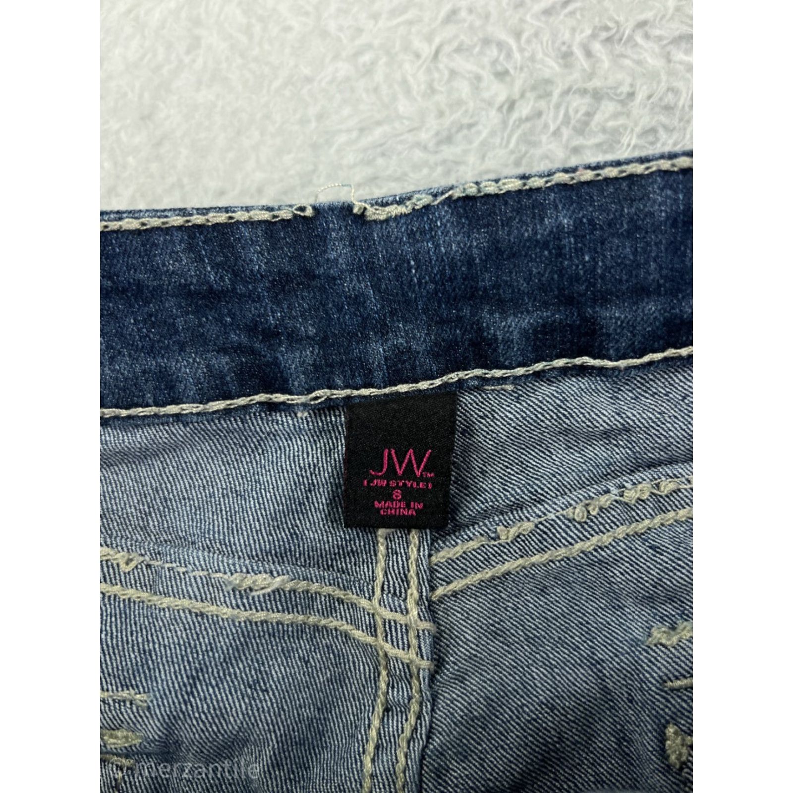 Denime JW Style Jeans Capri Womens 8 Blue Denim Slim Crop Stretch Medium Wash 30" Waist Inseam 26" Regular Color Blue Mens Womens Size 30" / US 8 / IT 44 - 4 Thumbnail