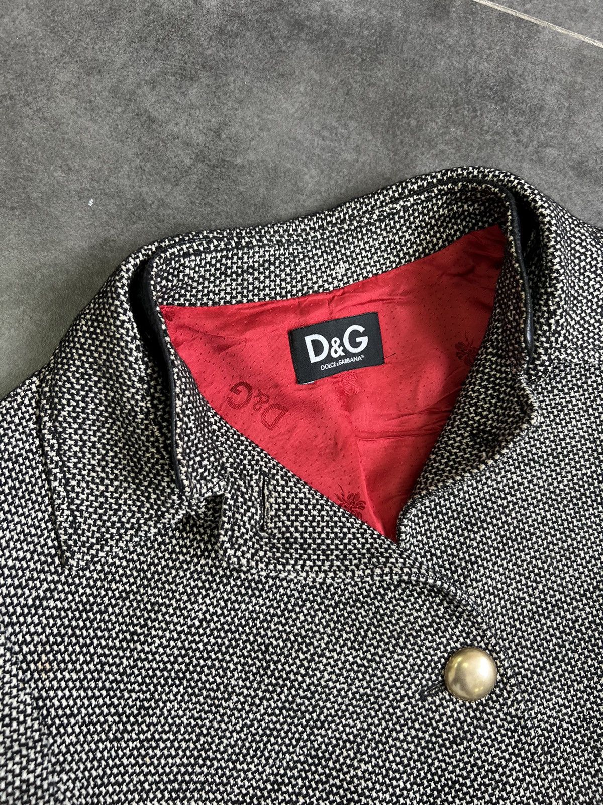 Dolce & Gabbana Dolce&Gabbana D&G tweed style Vintage Blazer Jacket Italy Size L / US 10 / IT 46 - 3 Thumbnail