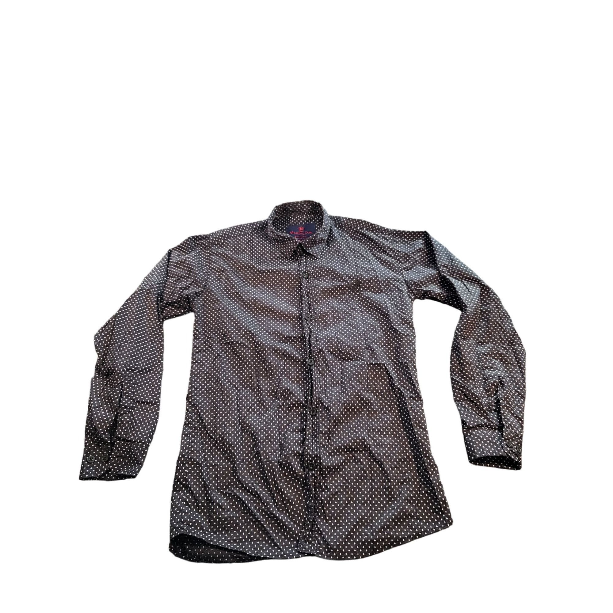 Massimo Dutti Massimo Dutti Button Up Shirt Men Sz M Geographic Print Blac Size US M / EU 48-50 / 2 - 1 Thumbnail