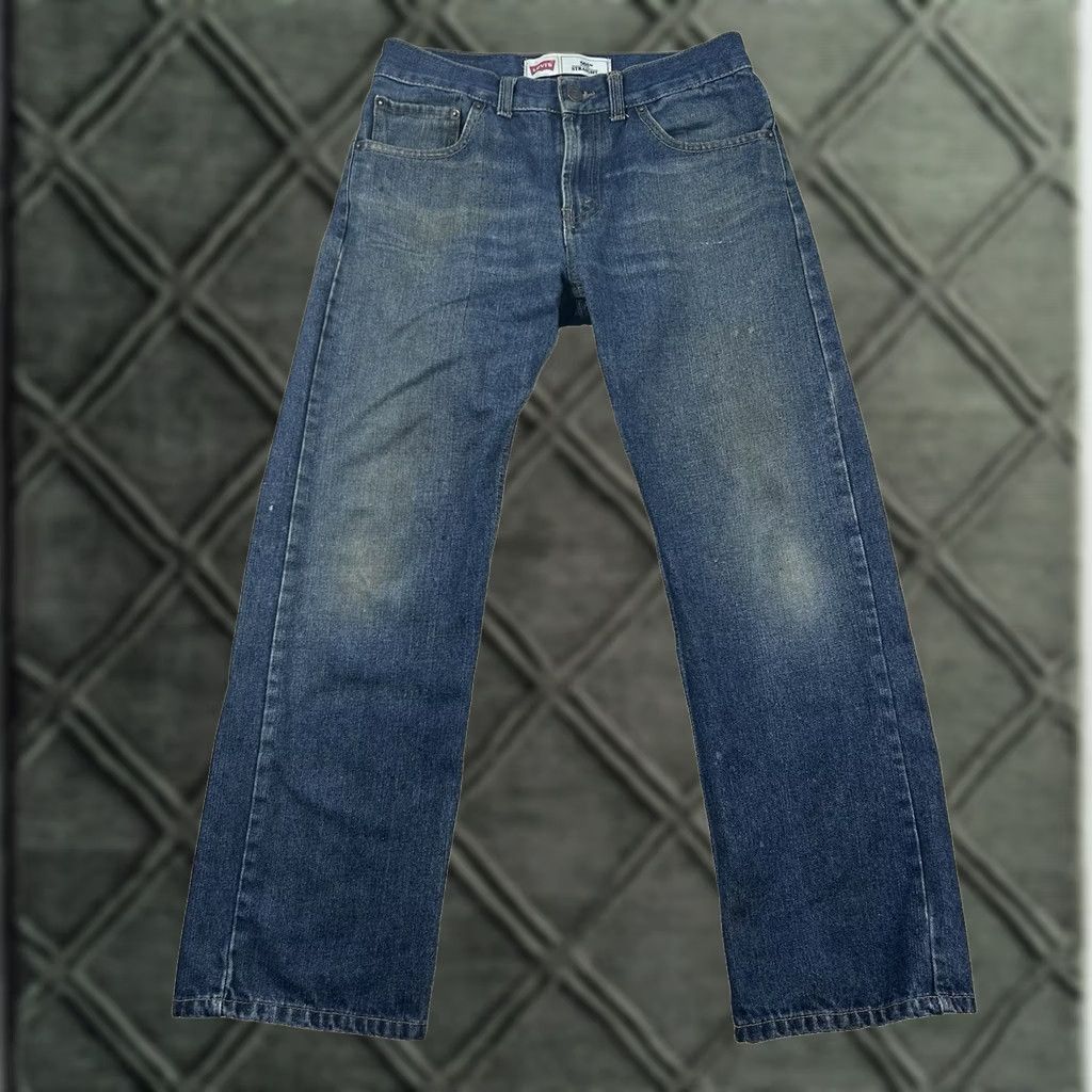 Levi's VINTAGE Levi's 505 Jeans Womens 16 Reg Straight Distressed Y2K 28x27 Blue 100% Cotton Denim Jeans Mens Womens Boys Girls Size 38" / US 16 / IT 52 - 1 Thumbnail