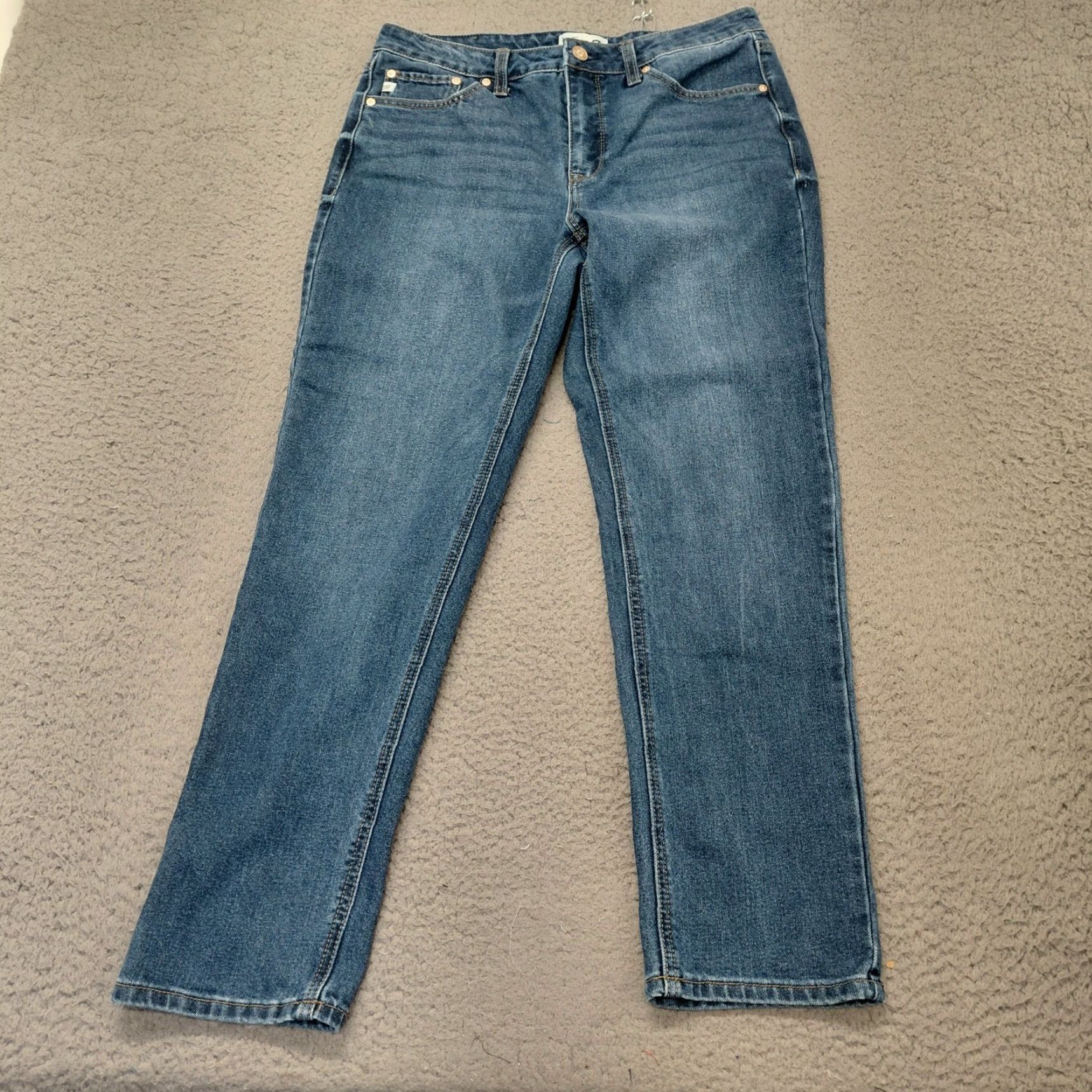 Vintage Seven7 Jeans Womens Size 8 Blue Denim Loose Straight Medium Wash Casual Classic Size 30" / US 8 / IT 44 - 5 Thumbnail