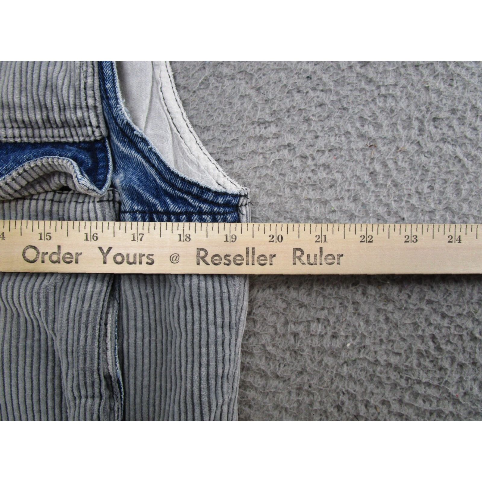 Denime VINTAGE Fury Vest Women's M Blue Denim Corduroy Snap Up 90s Western Casual Size M / US 6-8 / IT 42-44 - 6 Thumbnail