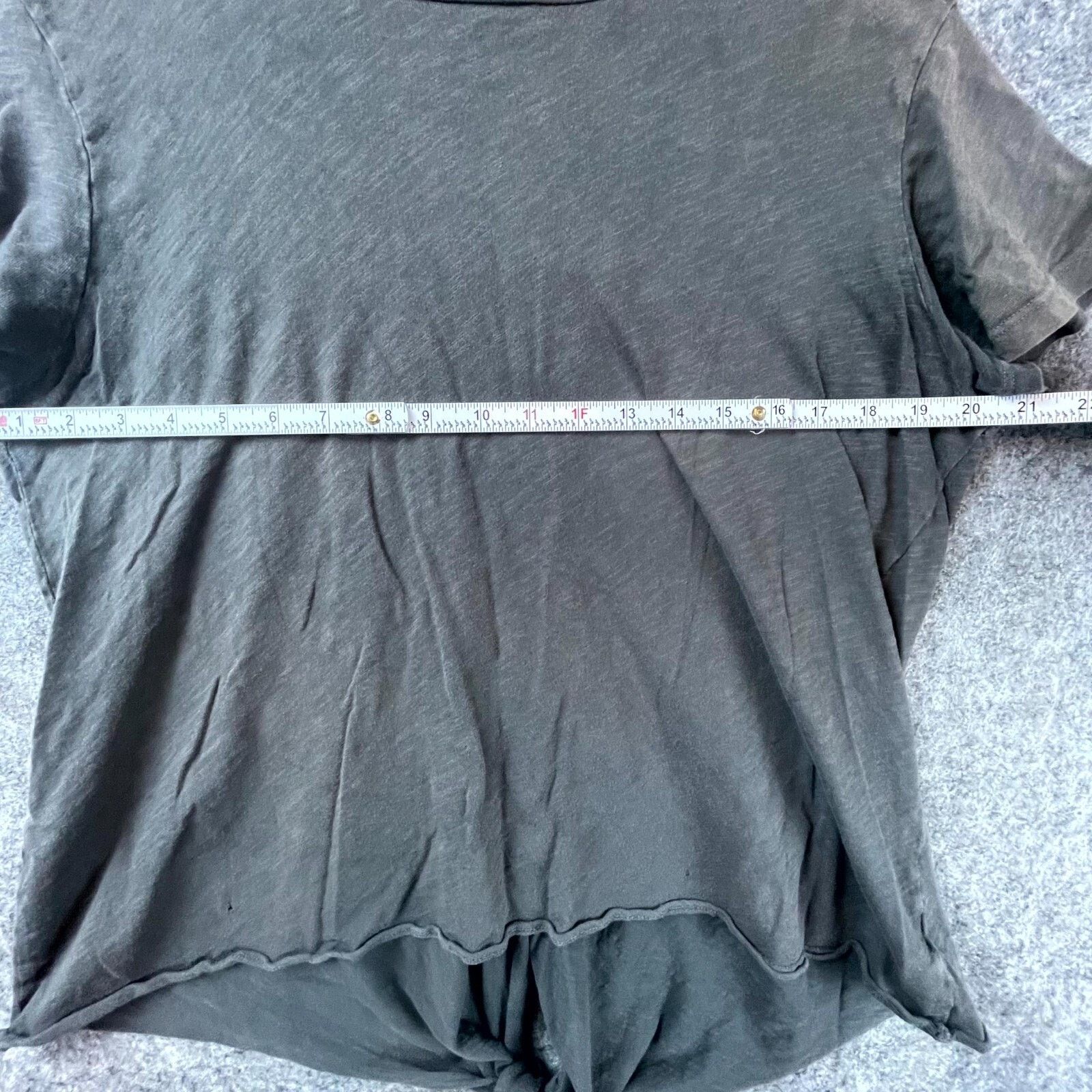 Sundry Sundry T-Shirt Womens 3 Gray Play Nice Embroidered Back Tie Size S / US 4 / IT 40 - 5 Thumbnail