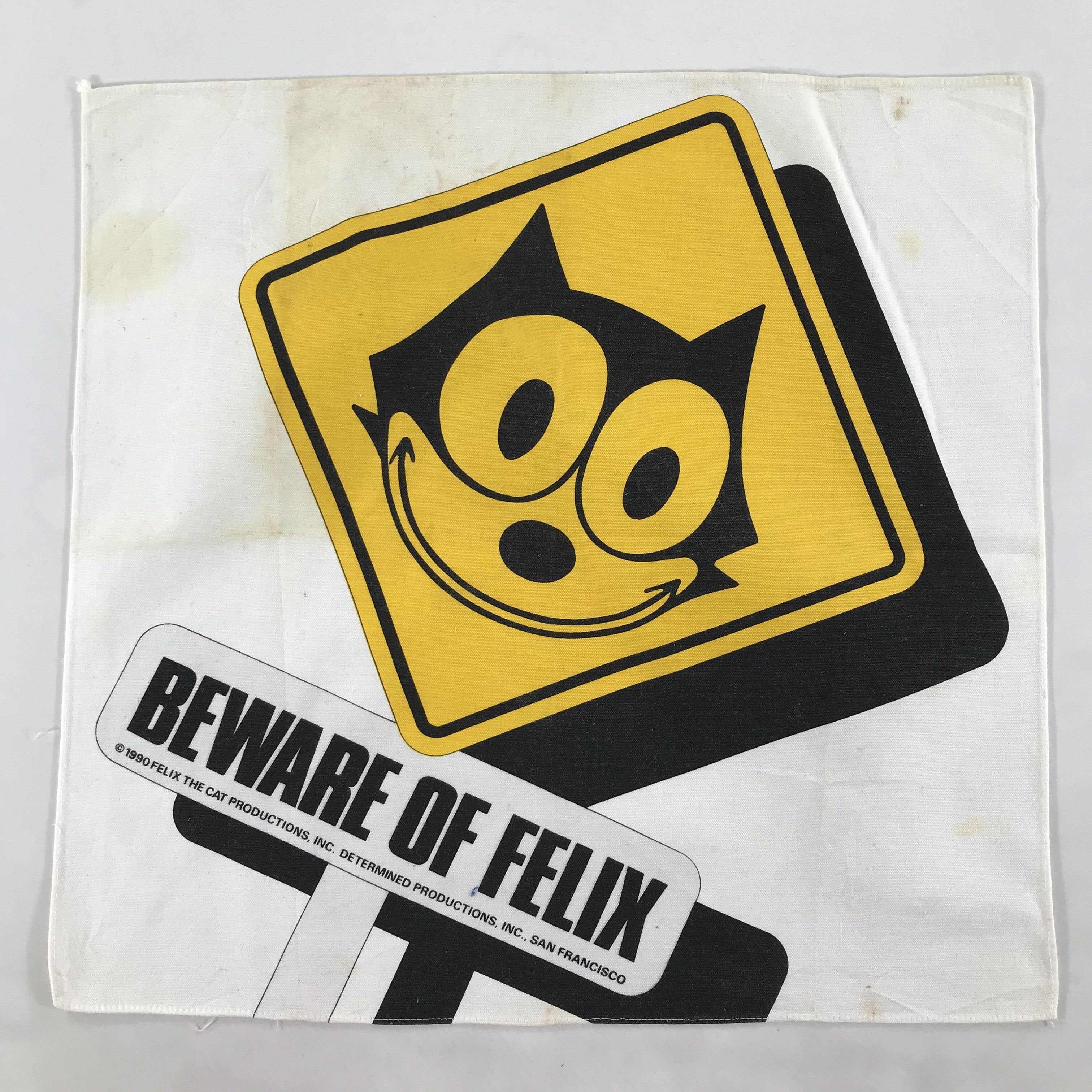 Cartoon Network × Vintage Felix The Cat Bandana / Handkerchief / Neckerchief -S1786 Size ONE SIZE - 1 Thumbnail