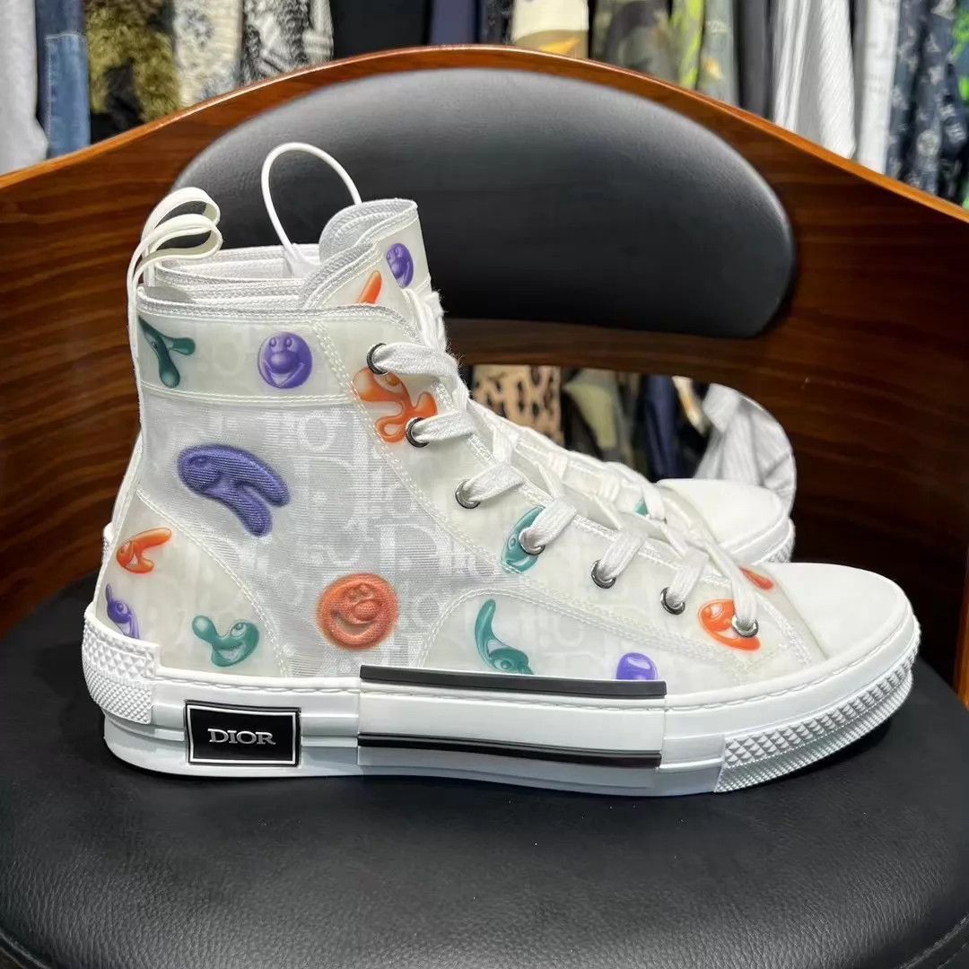 Dior Kenny Scharf x Dior b23 White Graffiti 42 Size US 9 / EU 42 - 4 Thumbnail