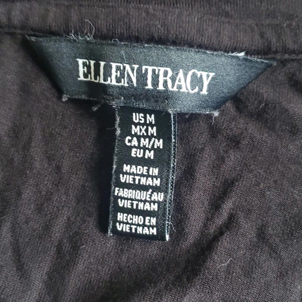 Designer CT551 Ellen Tracy Ladies Black Short Sleeve T-shirt M Size M / US 6-8 / IT 42-44 - 3 Thumbnail