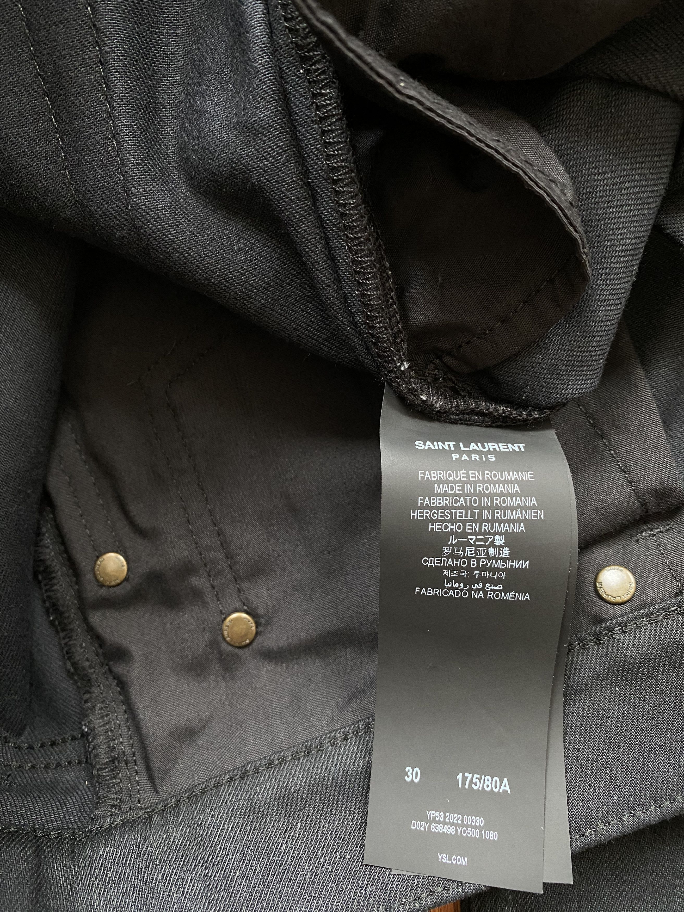 Saint Laurent Paris SLP D02 Denim Slim Fit 5 Pocket Size US 30 / EU 46 - 6 Thumbnail