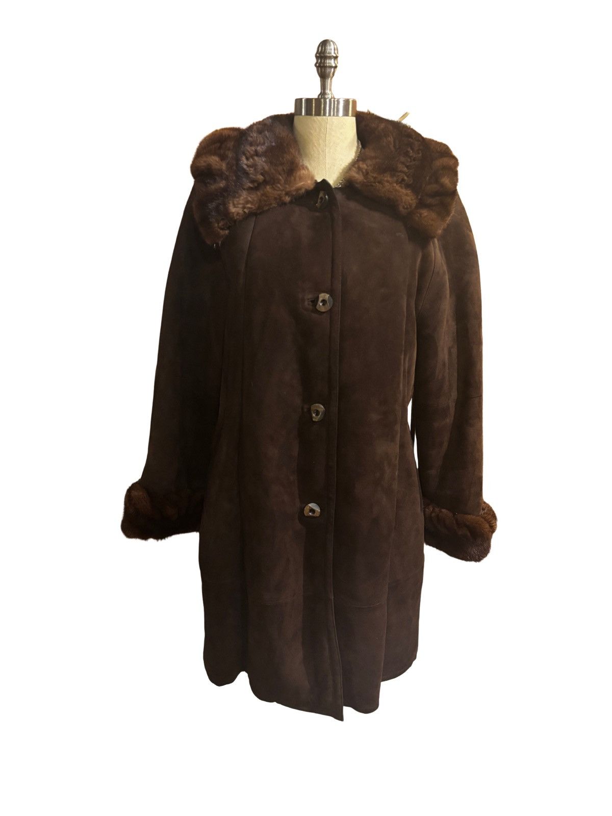 Other Women’s rich brown Winter Coat.wc0029 Size M / US 6-8 / IT 42-44 - 1 Thumbnail