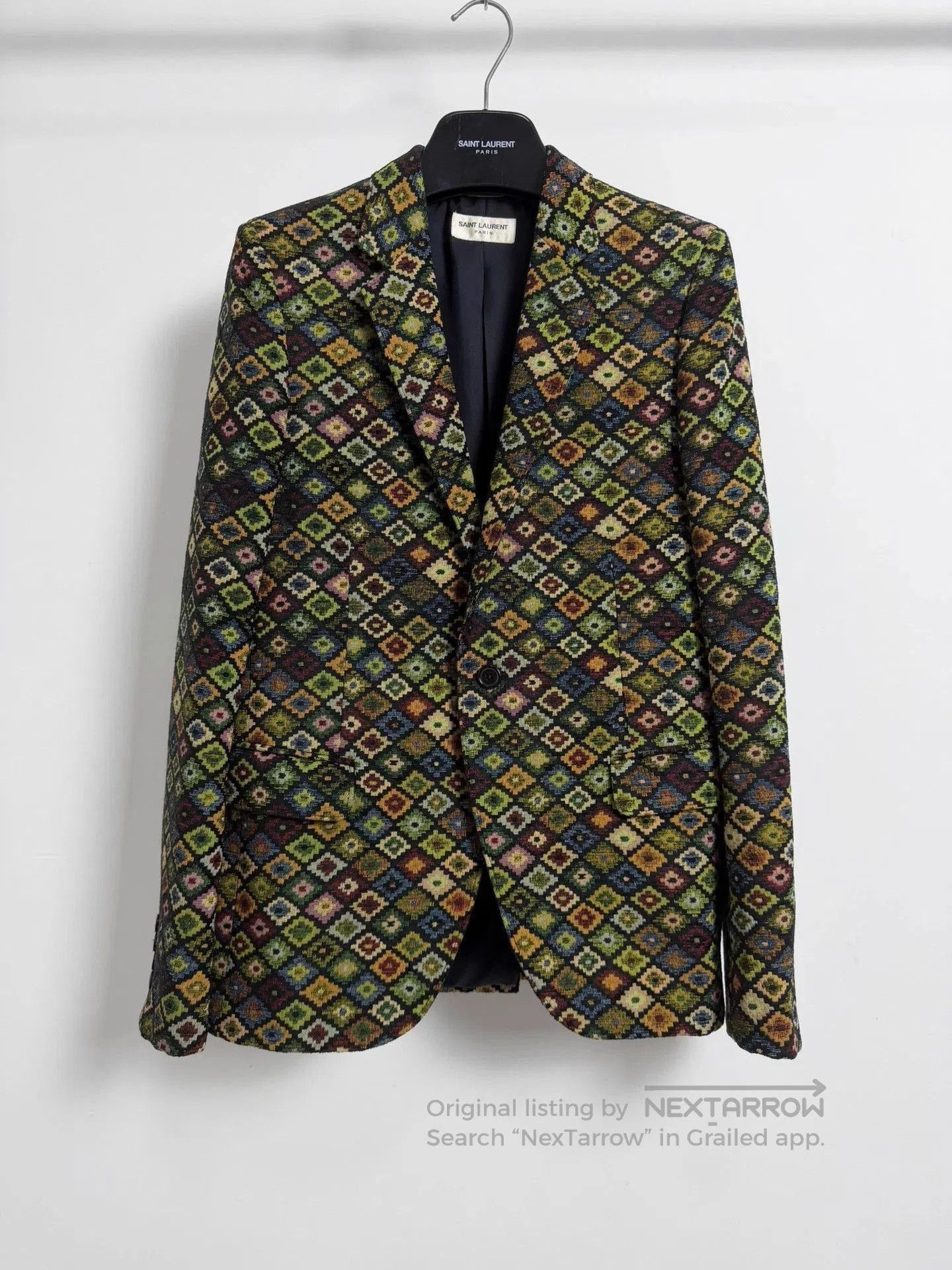 Saint Laurent Paris Multi-Colored Patterned Blazer. Size US M / EU 48-50 / 2 - 1 Thumbnail