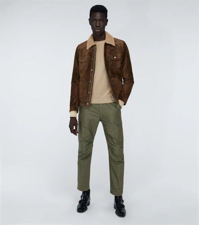 Tom Ford 8350USD Shearling-Trimmed Suede Trucker Jacket - Brown Size US L / EU 52-54 / 3 - 8 Thumbnail