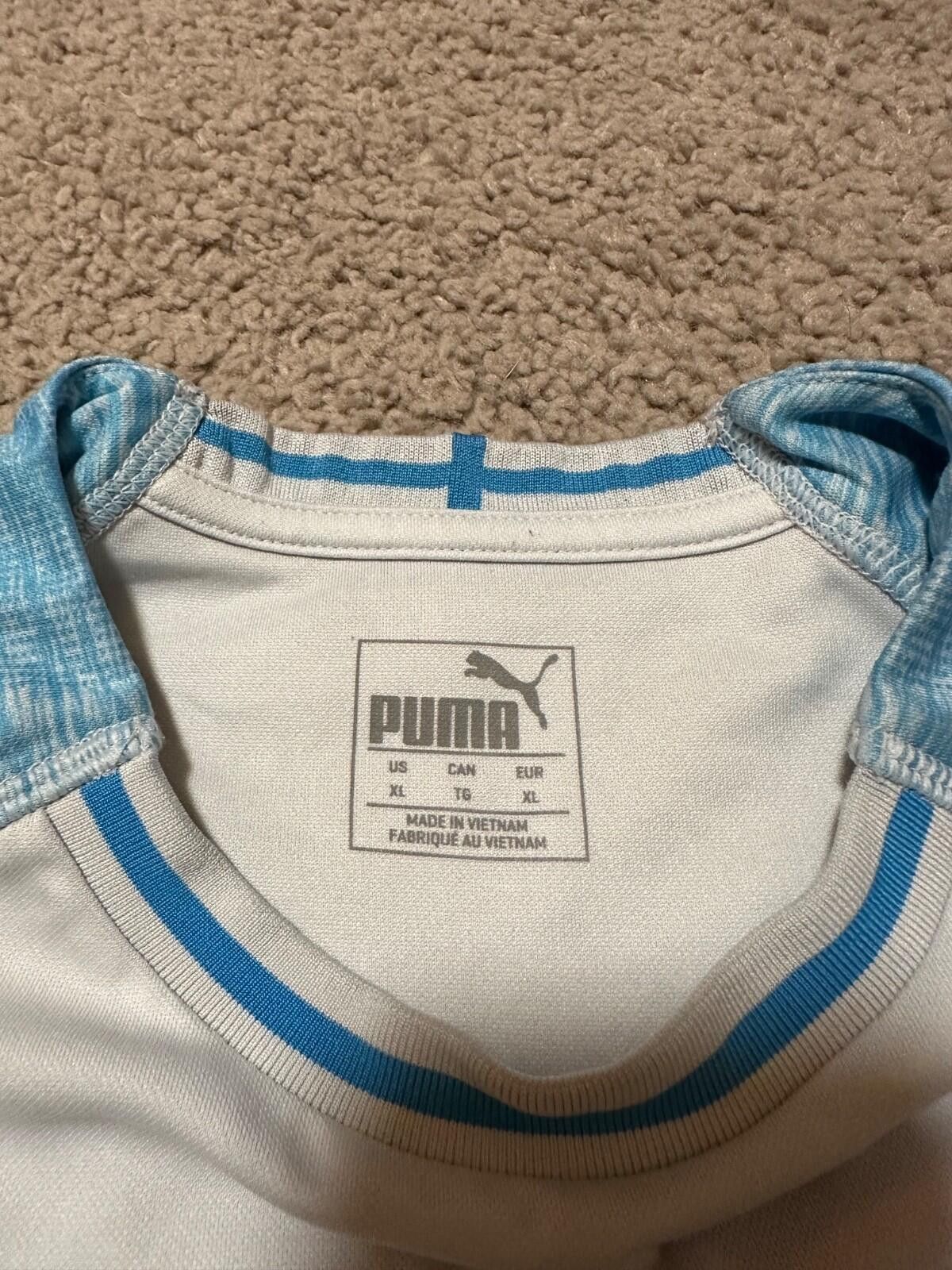 Puma OLYMPIQUE MARSEILLE FC 2018-19 HOME SHIRT PUMA JERSEY SOCCER Size US XL / EU 56 / 4 - 5 Thumbnail