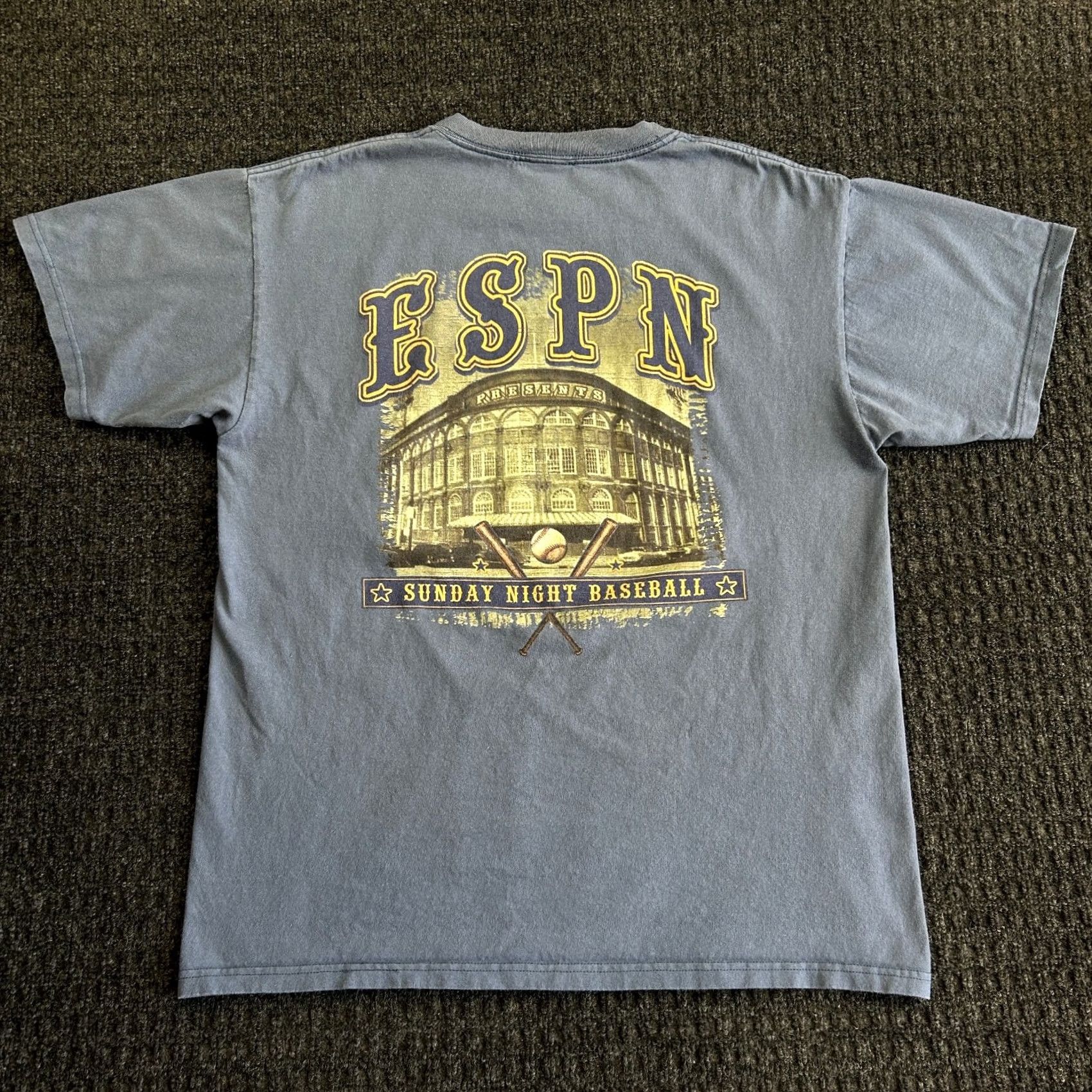 MLB VINTAGE ESPN Sunday Night Baseball T Shirt L Blue MLB Logo Mens Baseball Shirt Regular Size US L / EU 52-54 / 3 - 3 Thumbnail