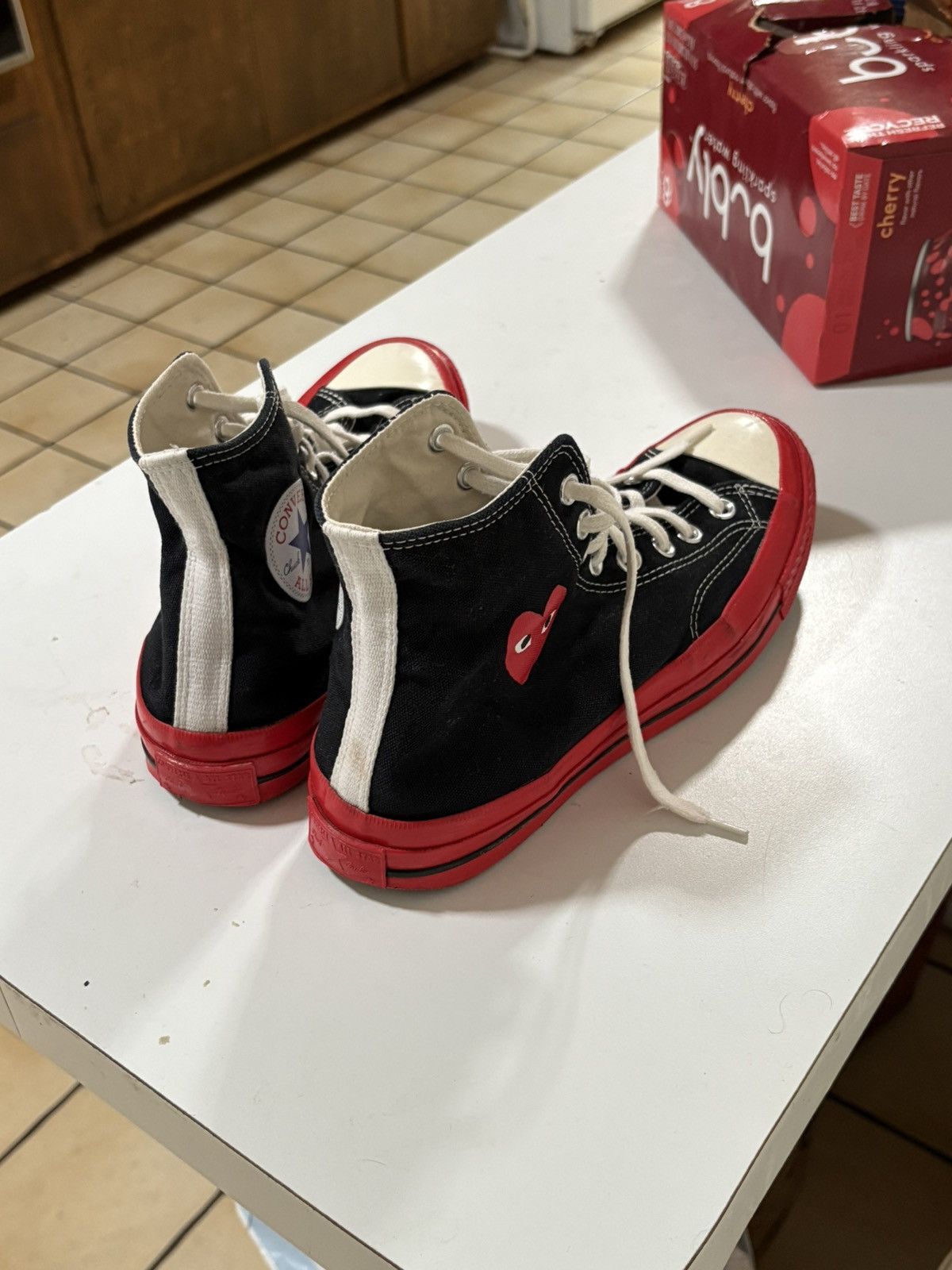 Comme des Garcons Commes Des Garçon Chuck Taylor Converse red black and white Size US 9 / EU 42 - 5 Thumbnail